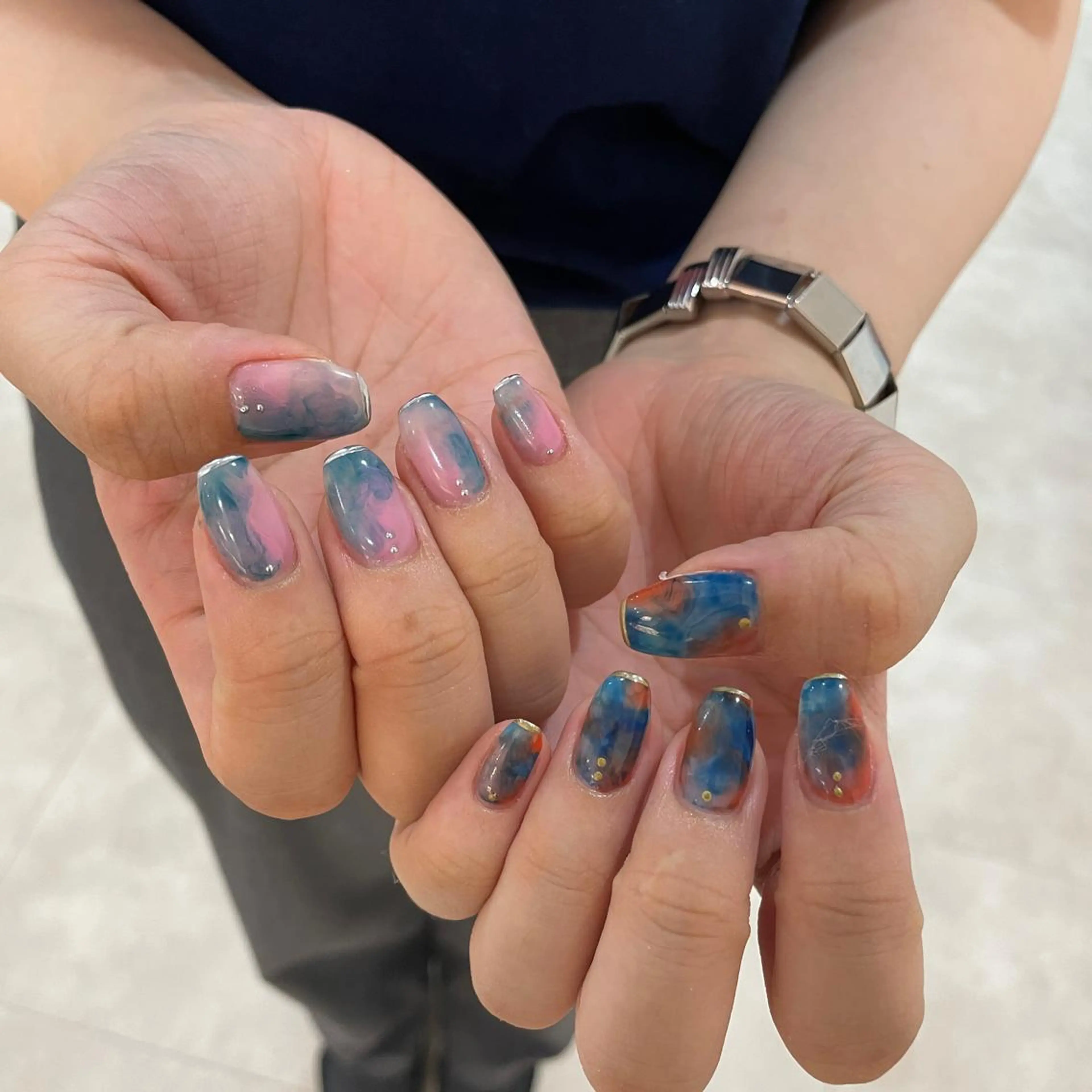 ネイル ハンドネイル フットネイル ゆびノさき茨木店 ニュアンス/アートのネイルデザイン