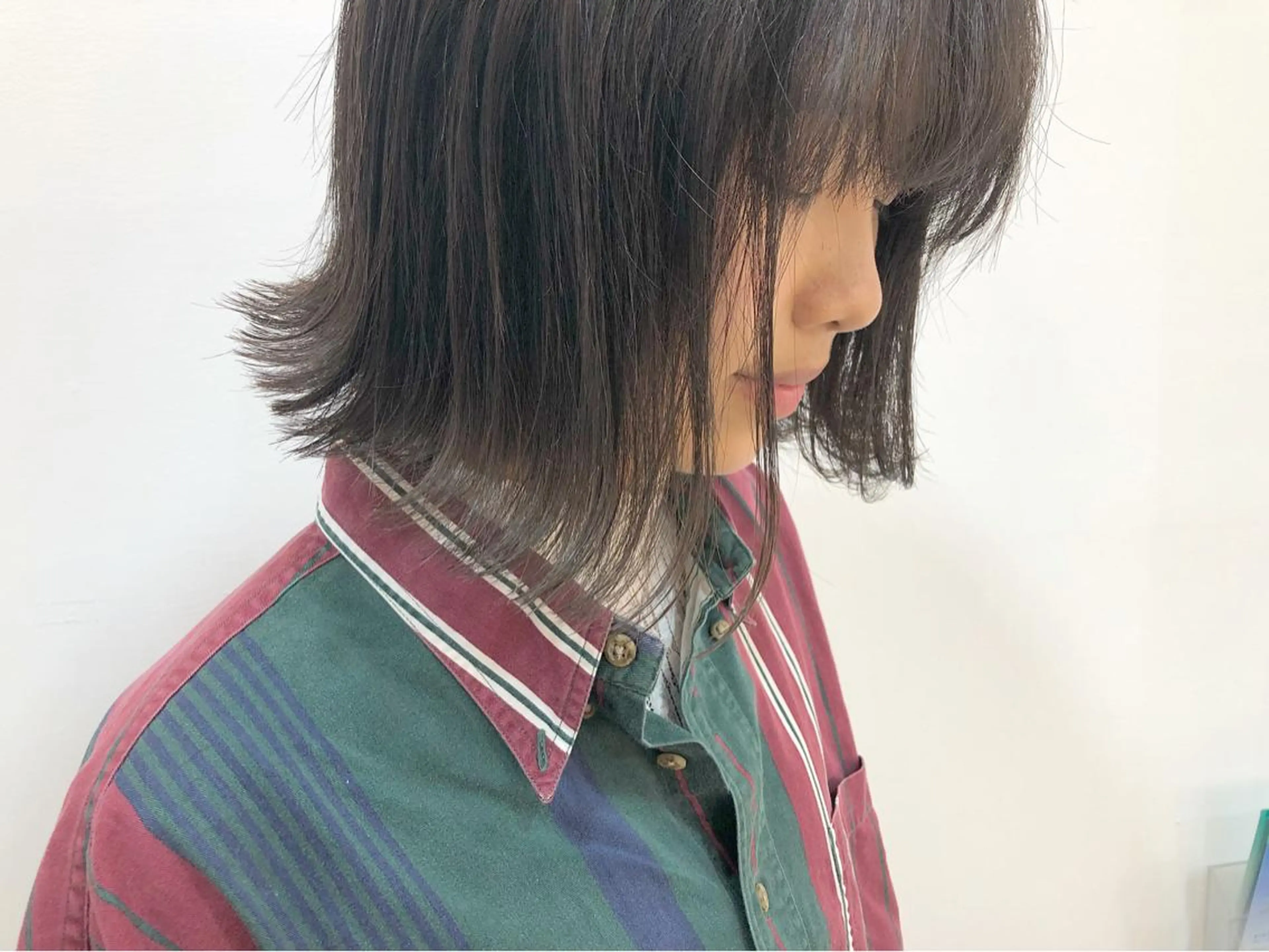 ショート カラー 切りっぱなしボブ ボブ 横浜ブリーチムラ直し ハイトーン/ブリーチのヘアスタイル