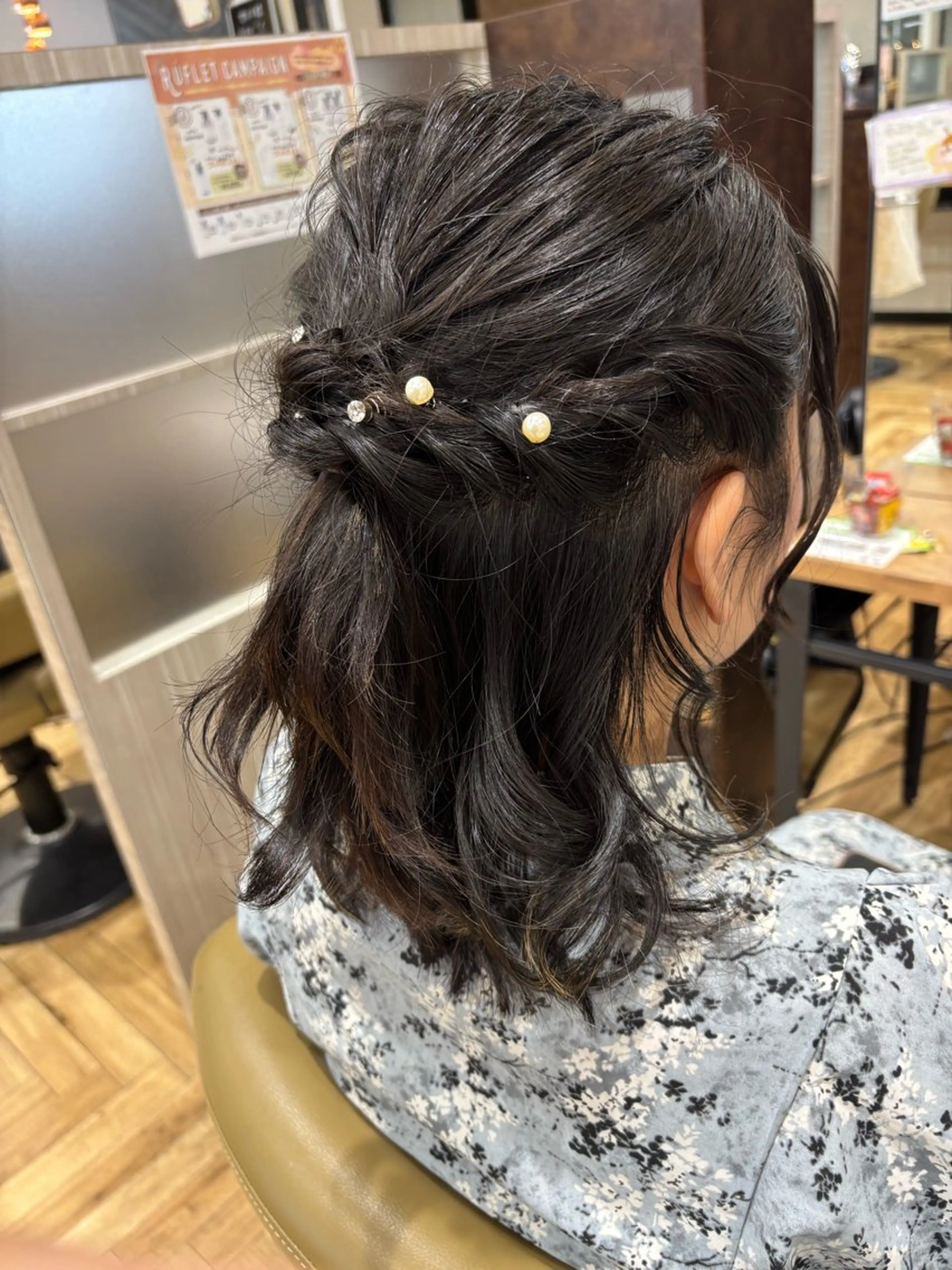 ヘアアレンジ ハーフアップ ヘアセット 木村 綺音のヘアスタイル