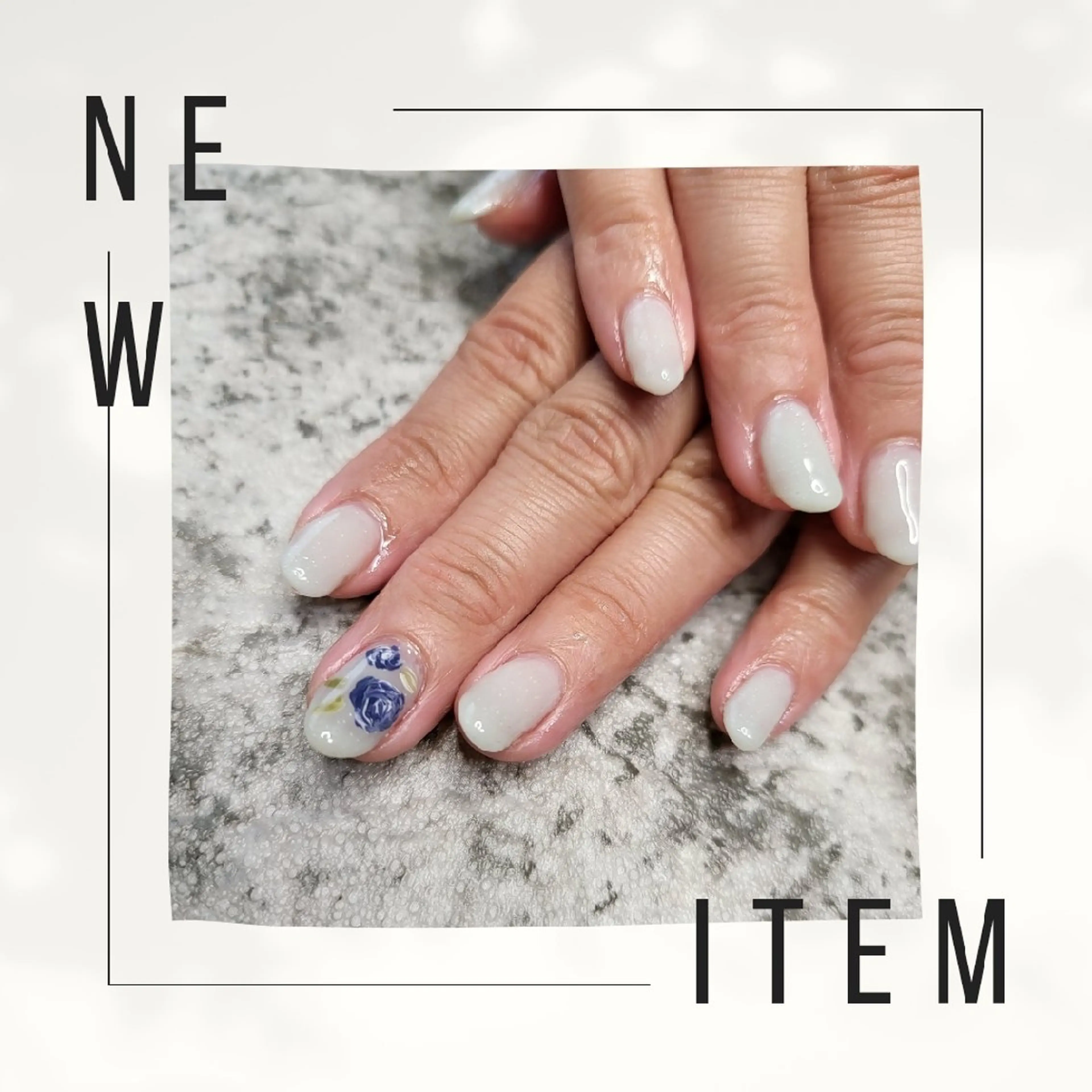 ネイル ブルー 矢野 美希のネイルデザイン