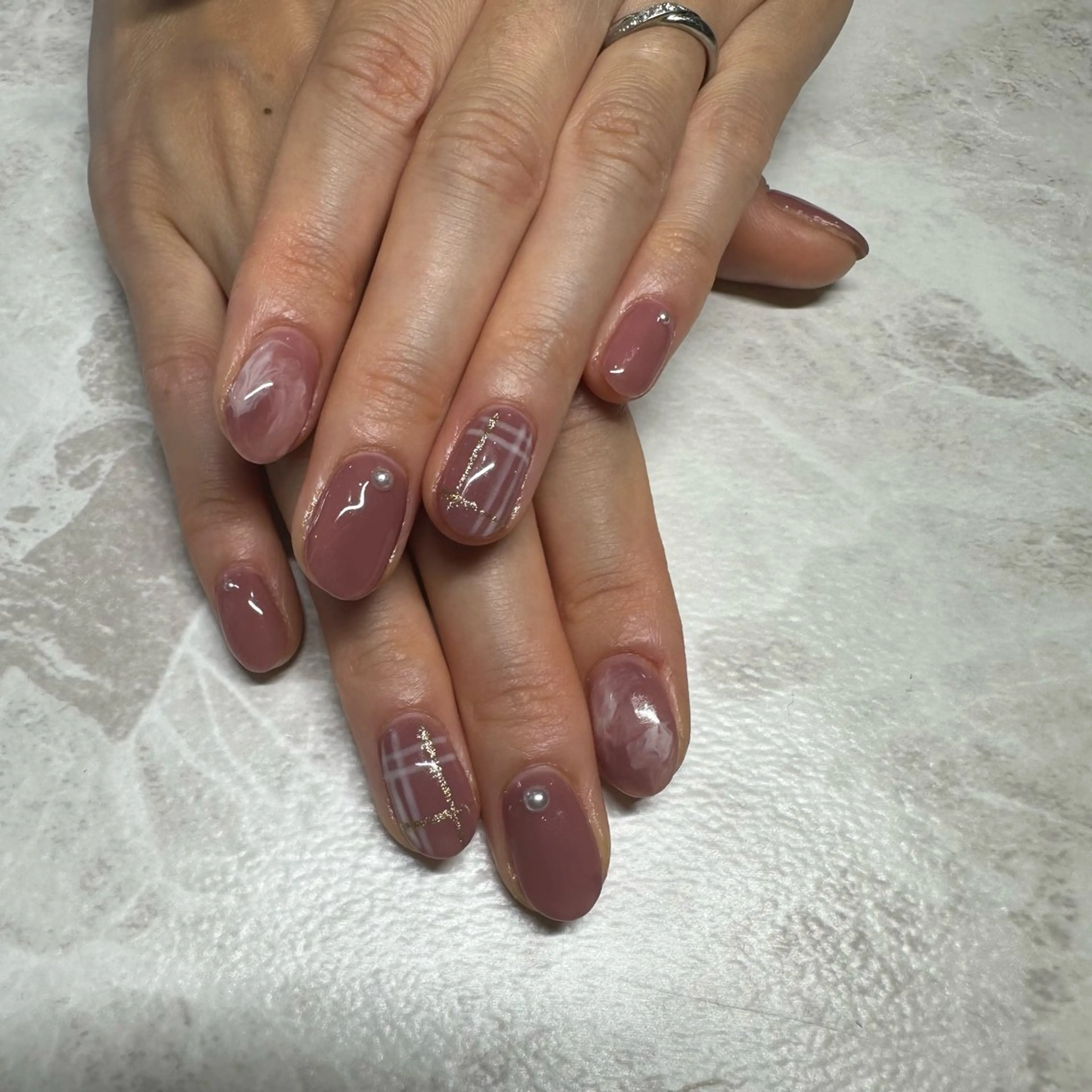 ネイル 大理石ネイル(マーブル) atelier salon Mar’s鶴ヶ島 アットホームサロン所属・a Tomokaのネイルデザイン