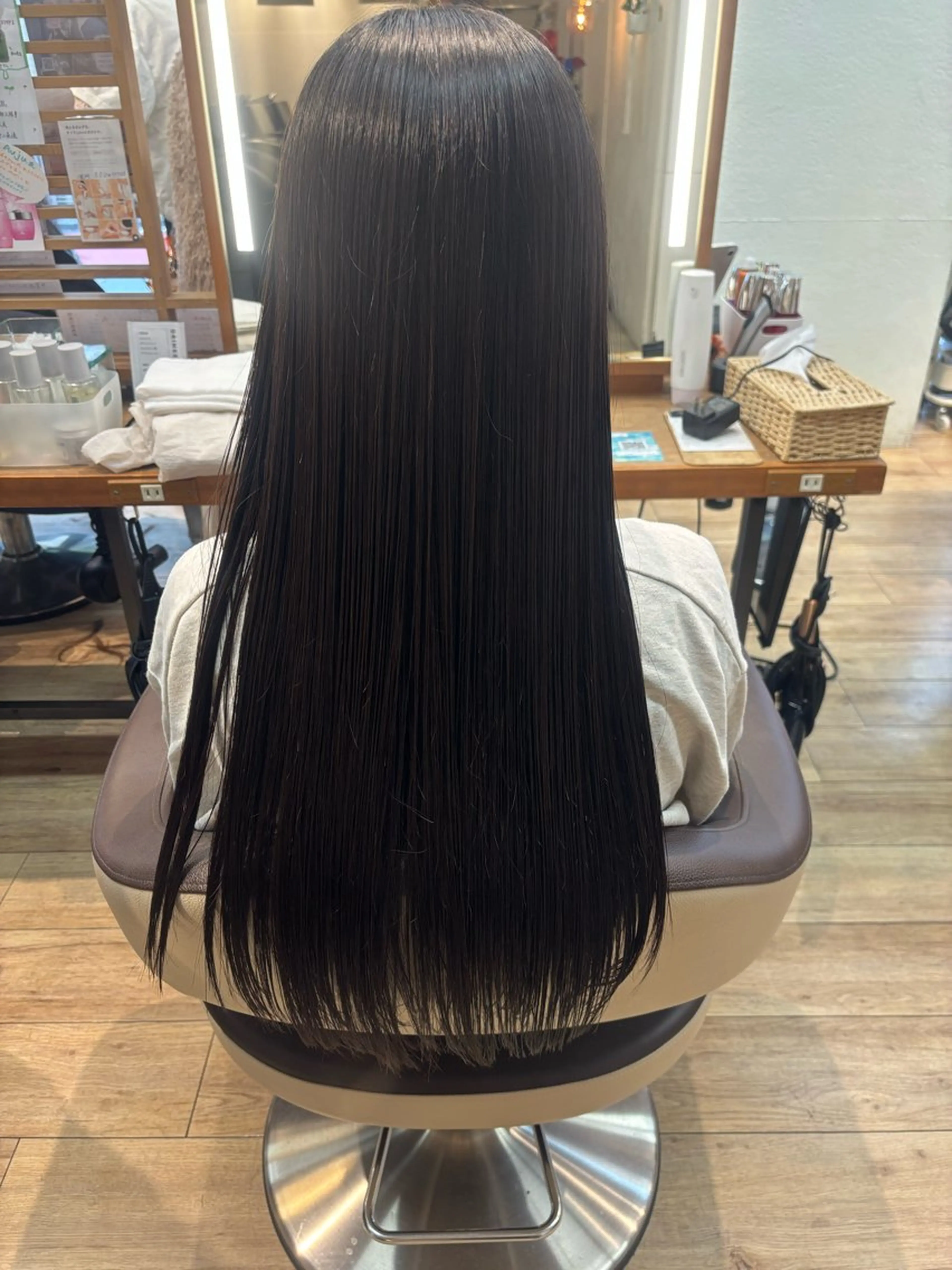 ロング カット 縮毛矯正 ゆうこ🍀髪質改善/ ストレート/艶カラーのヘアスタイル