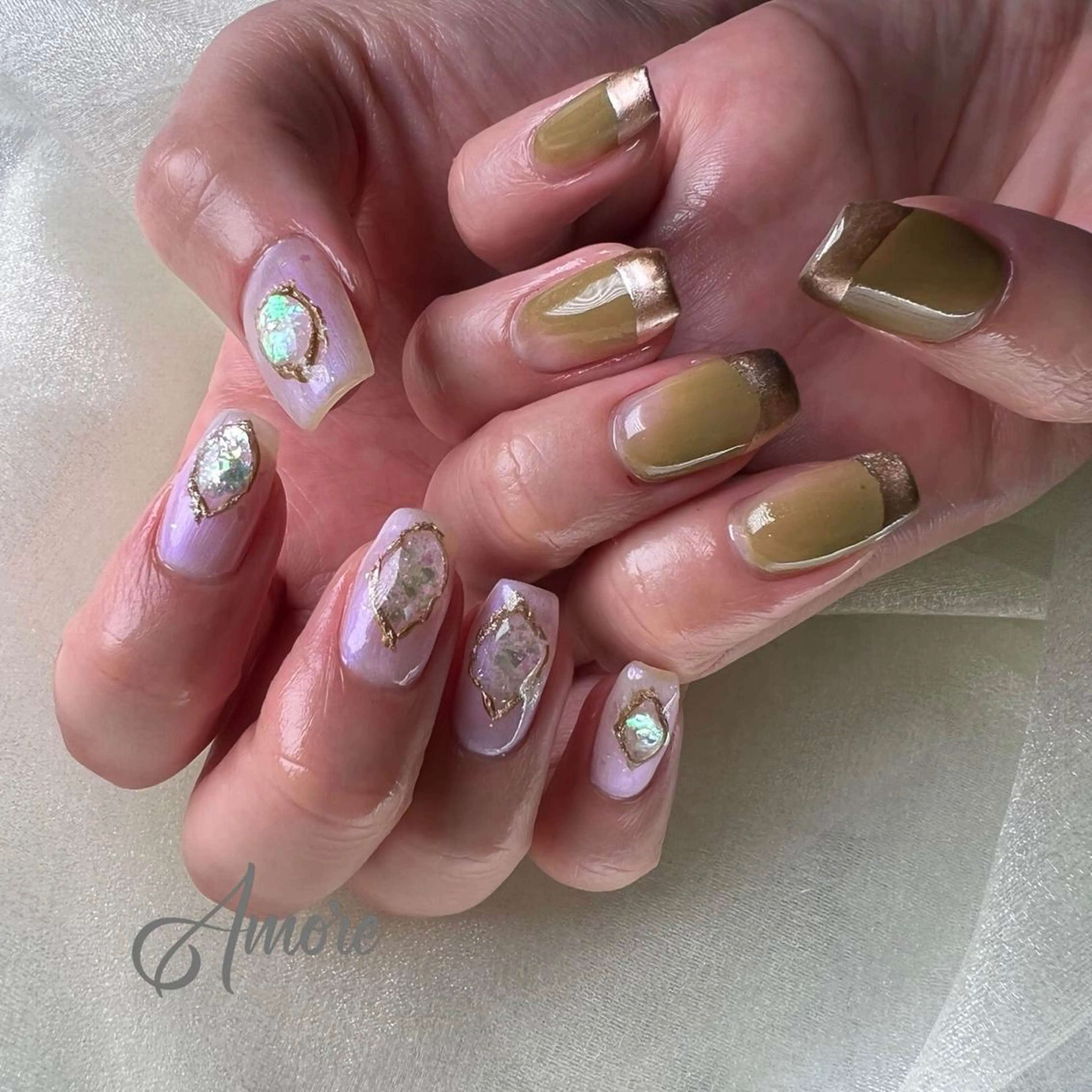 ネイル ジェルネイル 氷ネイル・うるうるネイル マグネットネイル ミラーネイル ニュアンスネイル You kyehwaのネイルデザイン