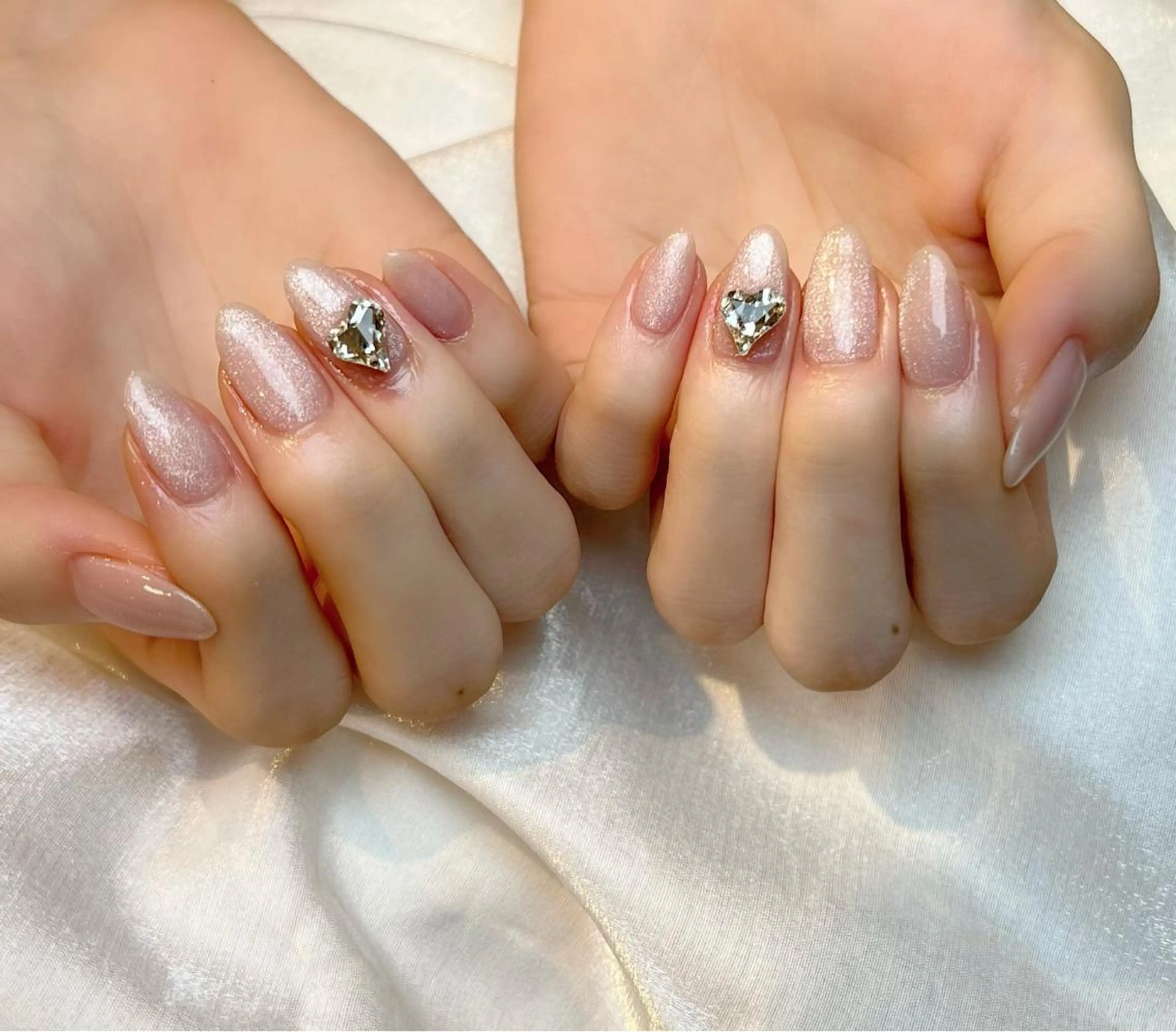 ネイル ハート マグネットネイル Lino+ ネイル&よもぎ蒸しのネイルデザイン