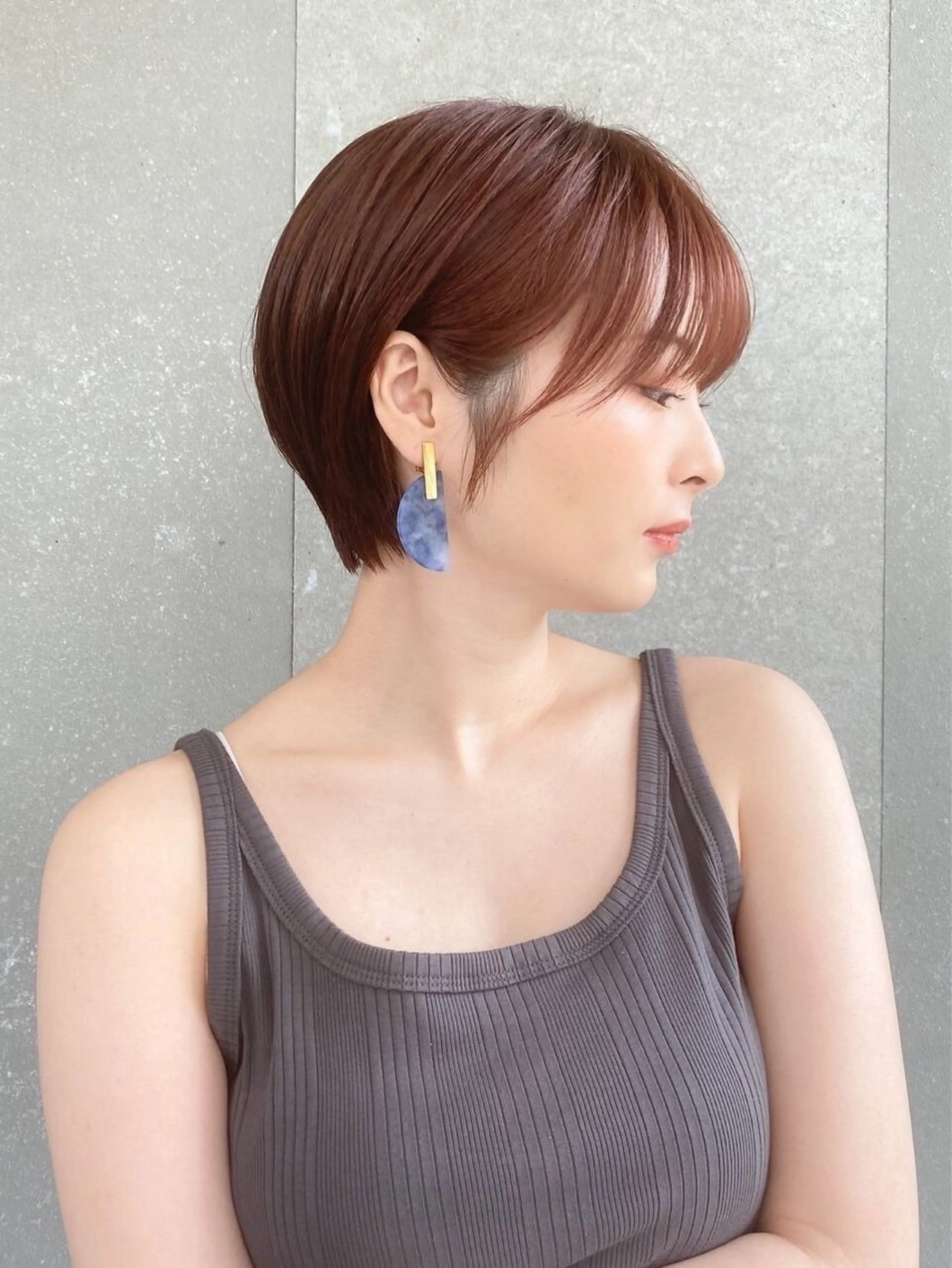 ショート カラー ショートボブ バレイヤージュ ベージュカラー ブリーチ ケアブリーチ カット ヘアカラー トリートメント 新宿/髪質改善/ボブ 韓国レイヤー大重聖斗のヘアスタイル