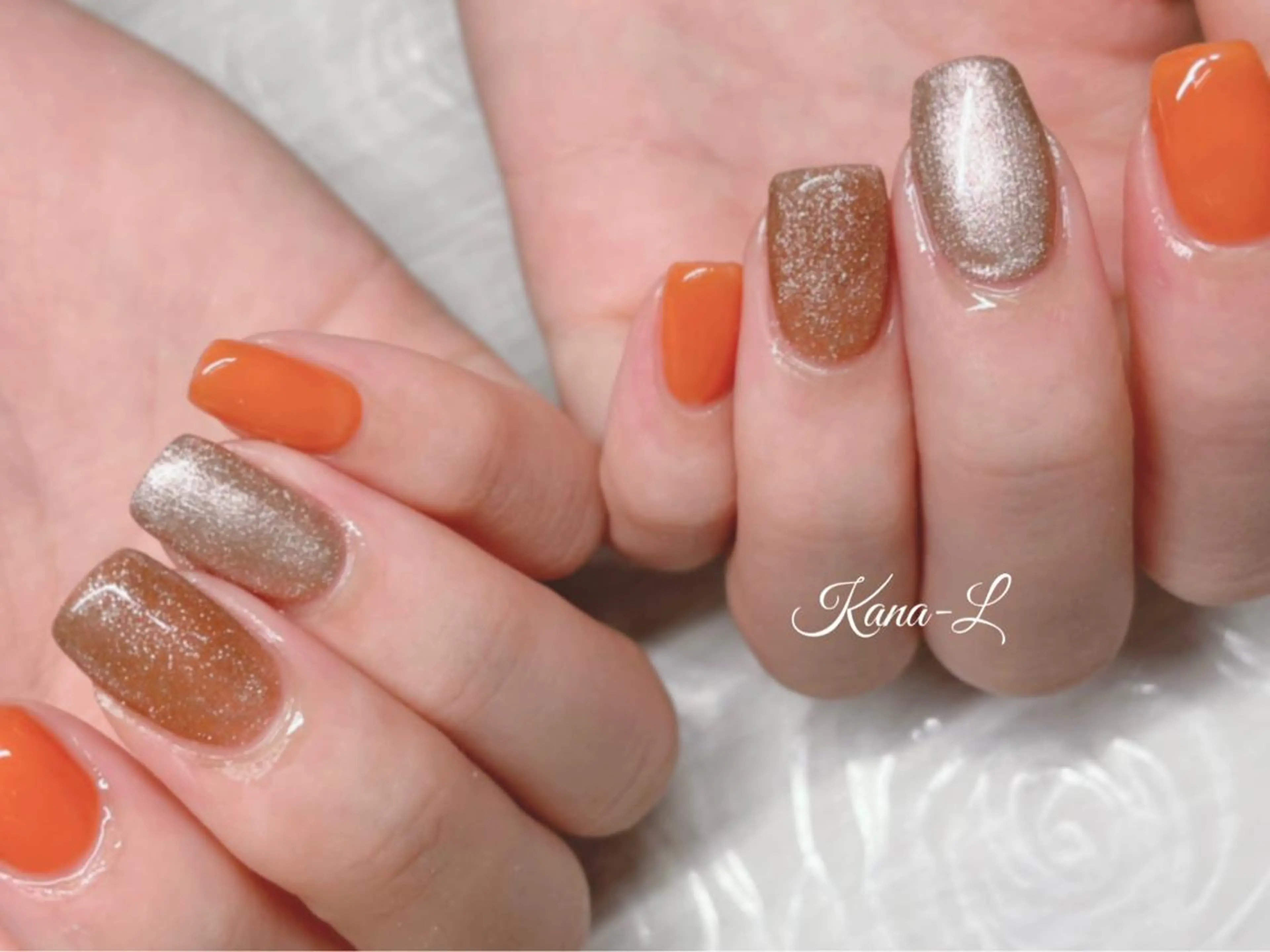 カラー ネイル マグネットネイル 春ネイル 芦辺 香奈のネイルデザイン