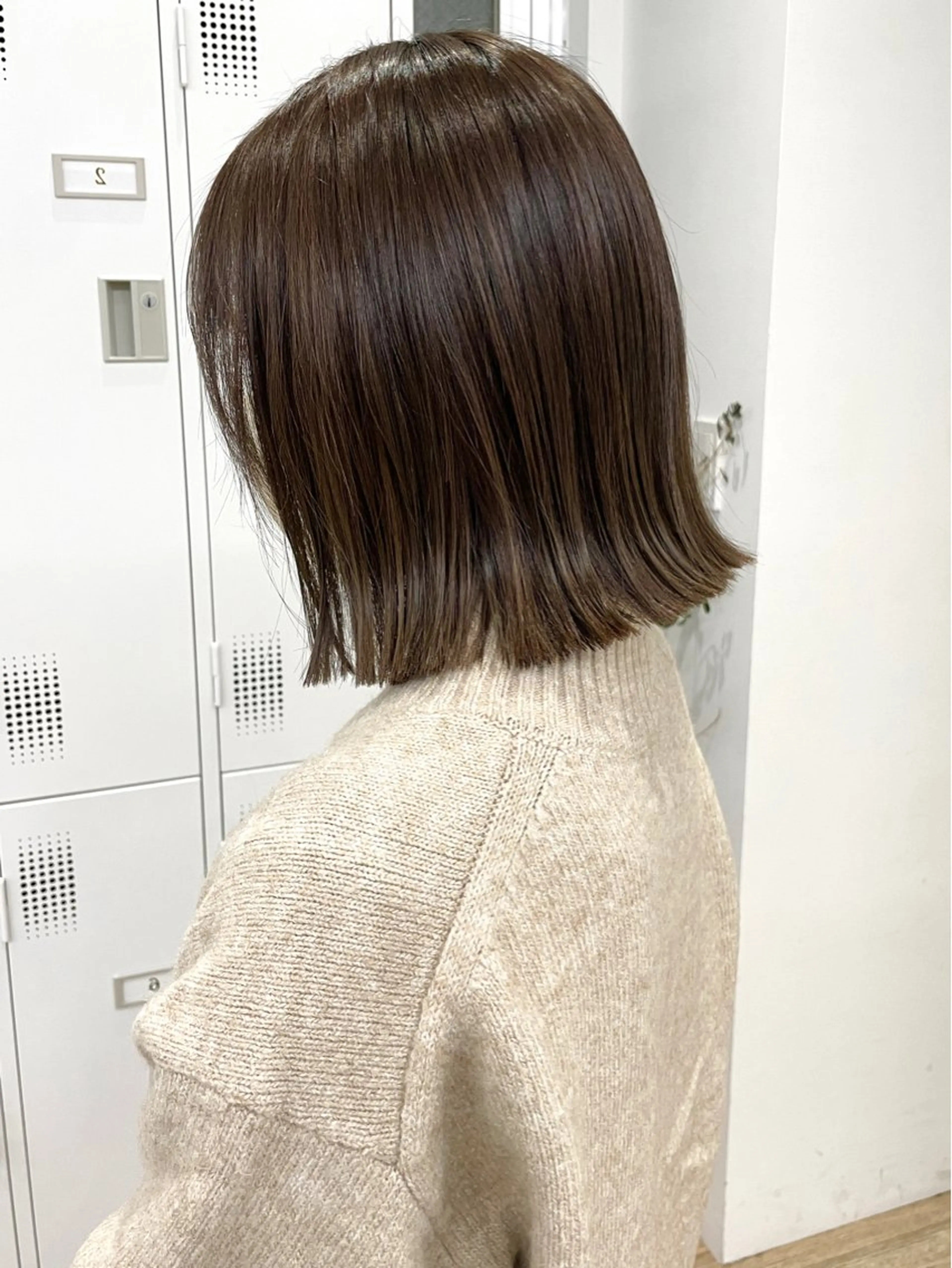 ミディアム カット 縮毛矯正 トリートメント 艶髪/髪質改善 ナカムラのヘアスタイル