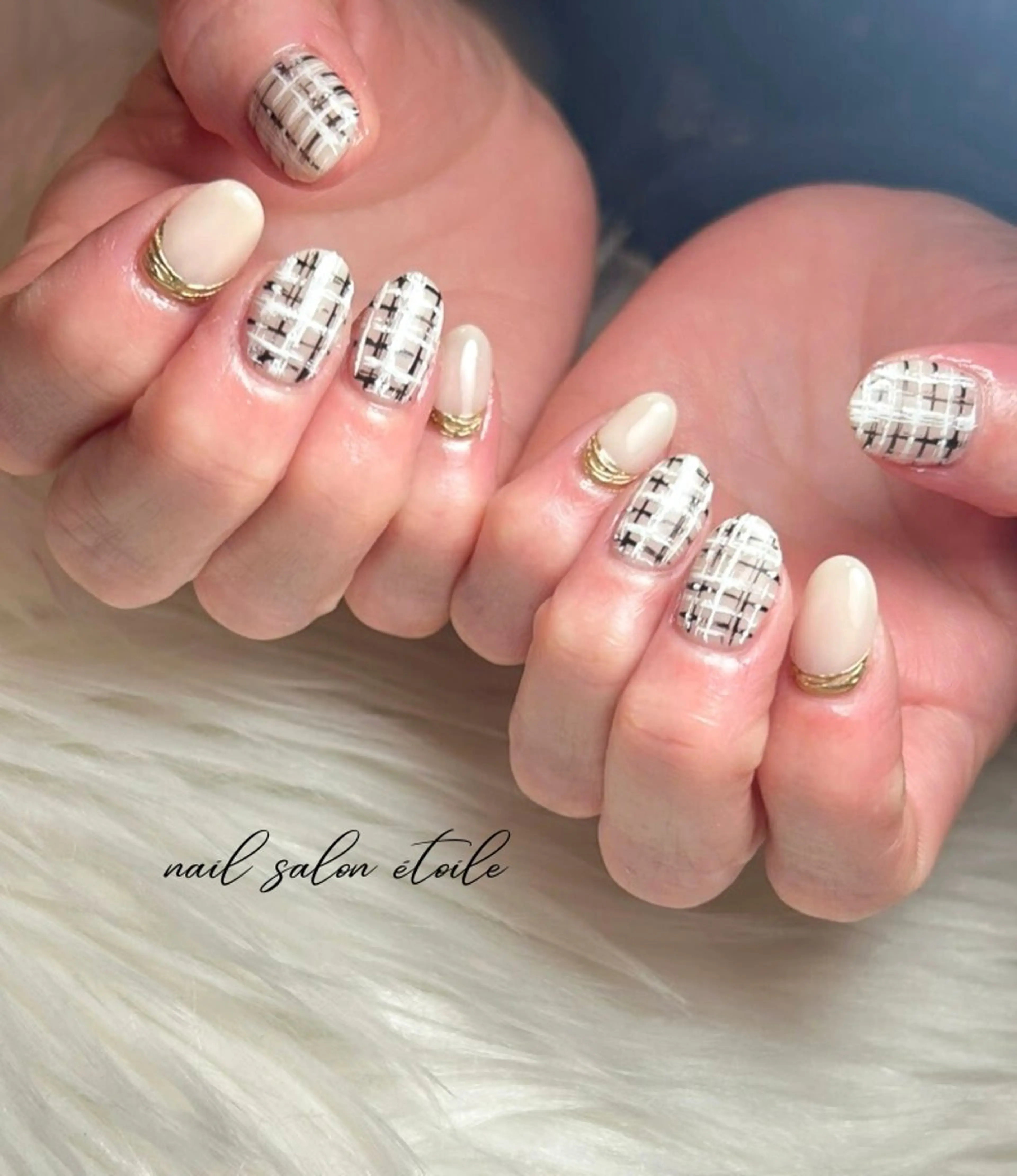 ネイル ホワイト ハンドネイル nail salon étoileのネイルデザイン