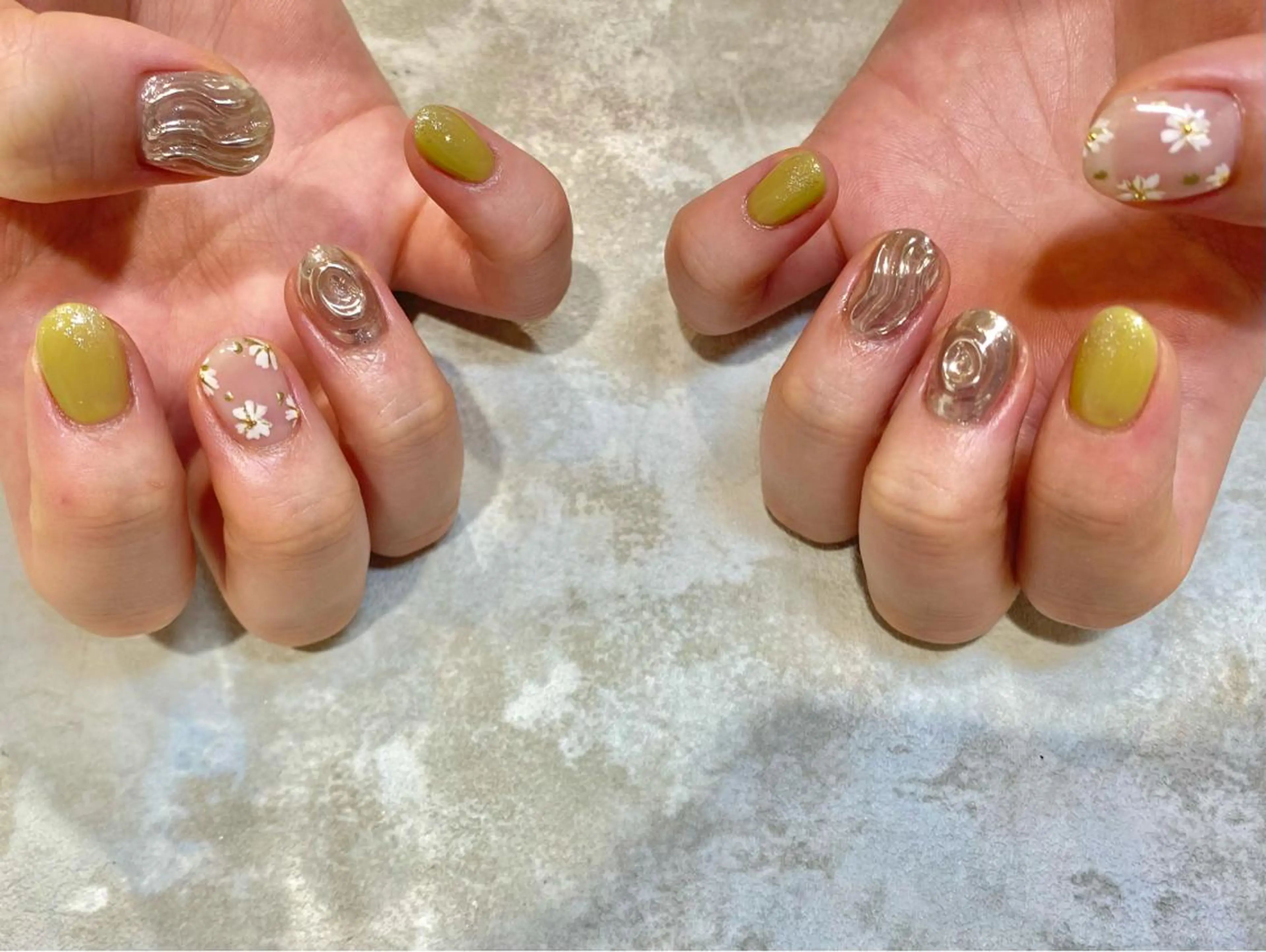 ネイル ピスタチオネイル 春ネイル JurerEye☆ Marikoのネイルデザイン