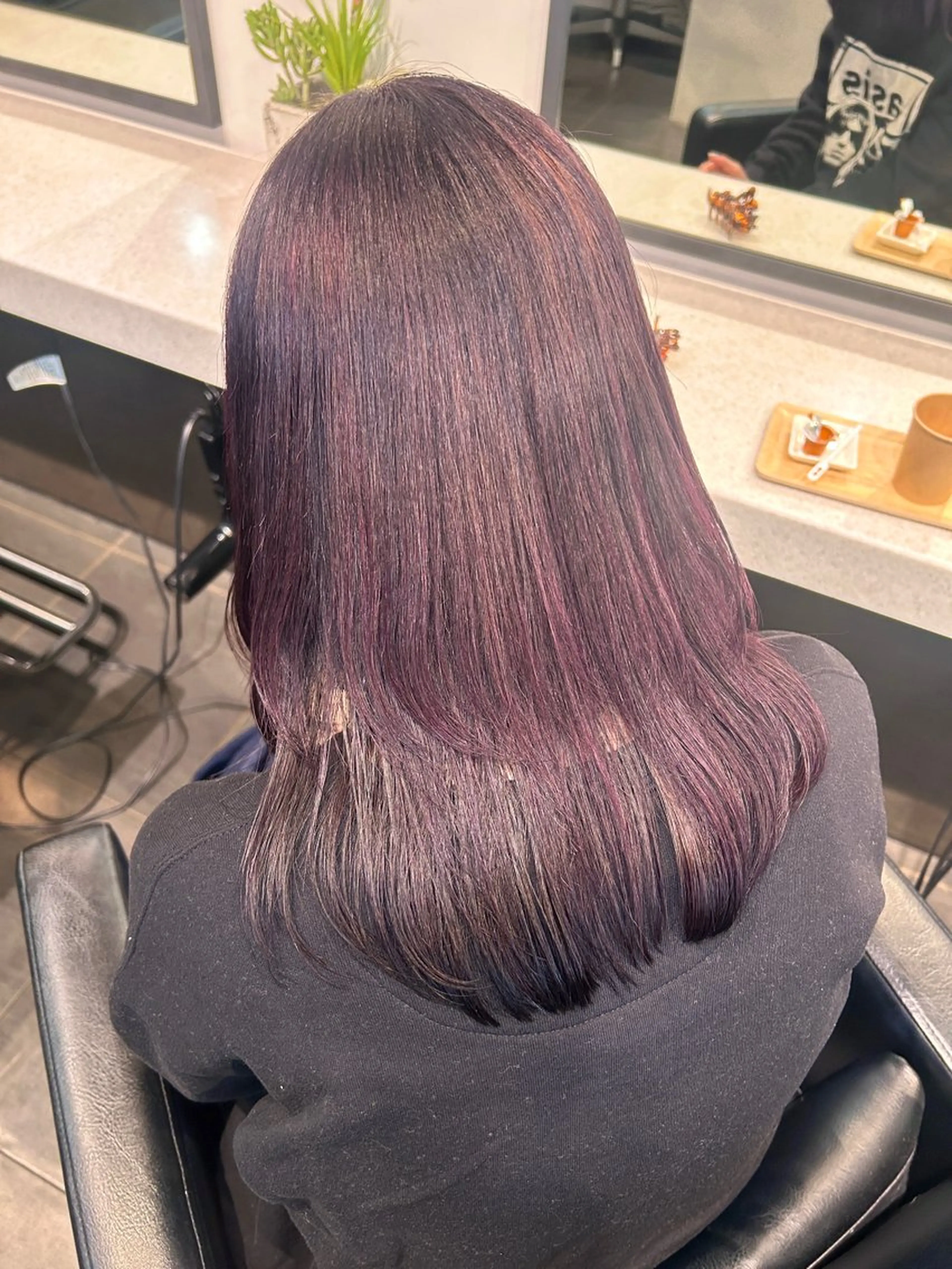 セミロング カラー ブリーチ ラベンダーカラー オレンジ ヘアカラー トリートメント オタク救済🎀 可愛いに特化　ゆうなのヘアスタイル