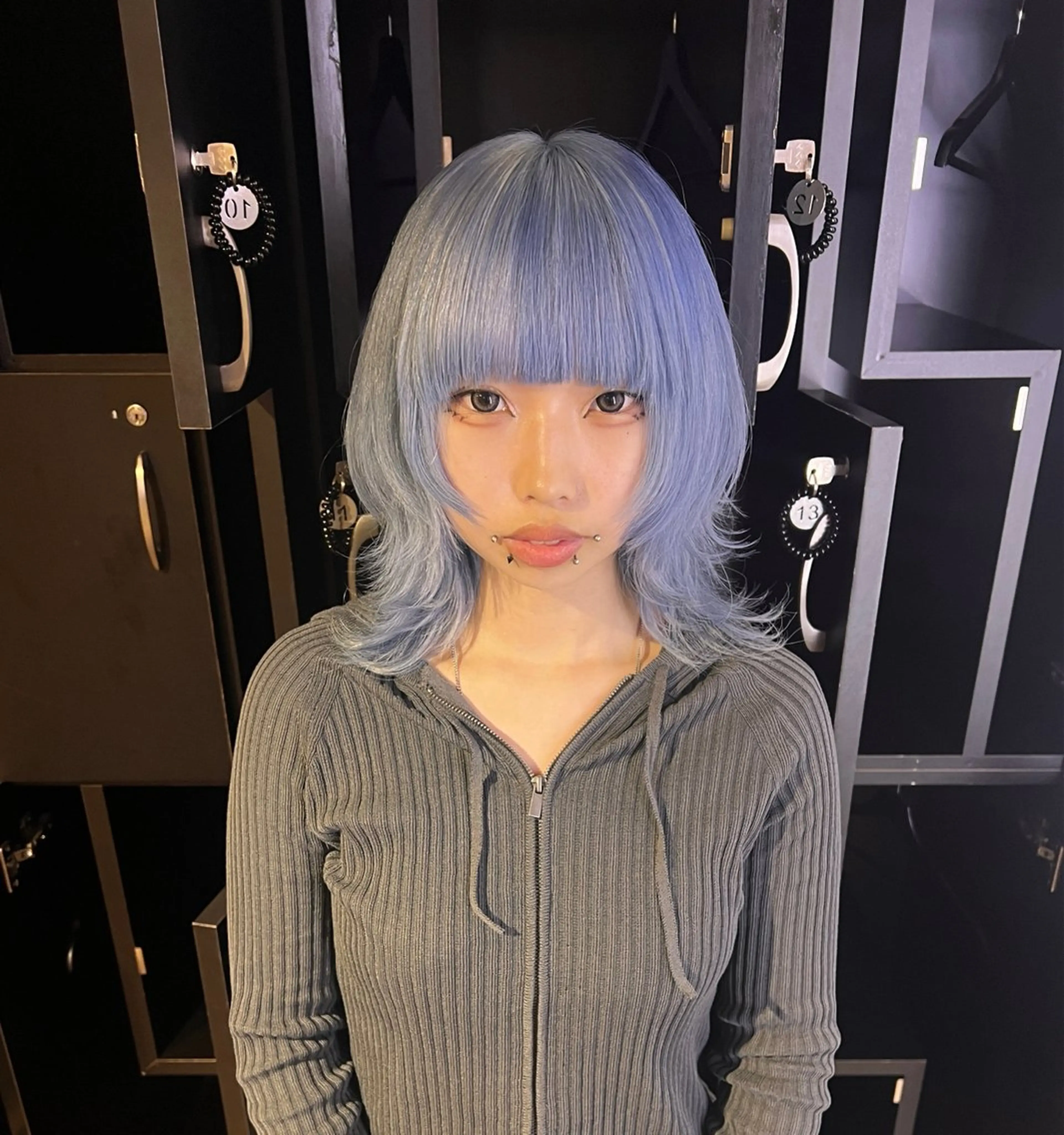 ミディアム カラー ヘアアレンジ カット ヘアカラー トリートメント ヘアセット 🐺ウルフの神🐺 /カラー/けいすけのヘアスタイル