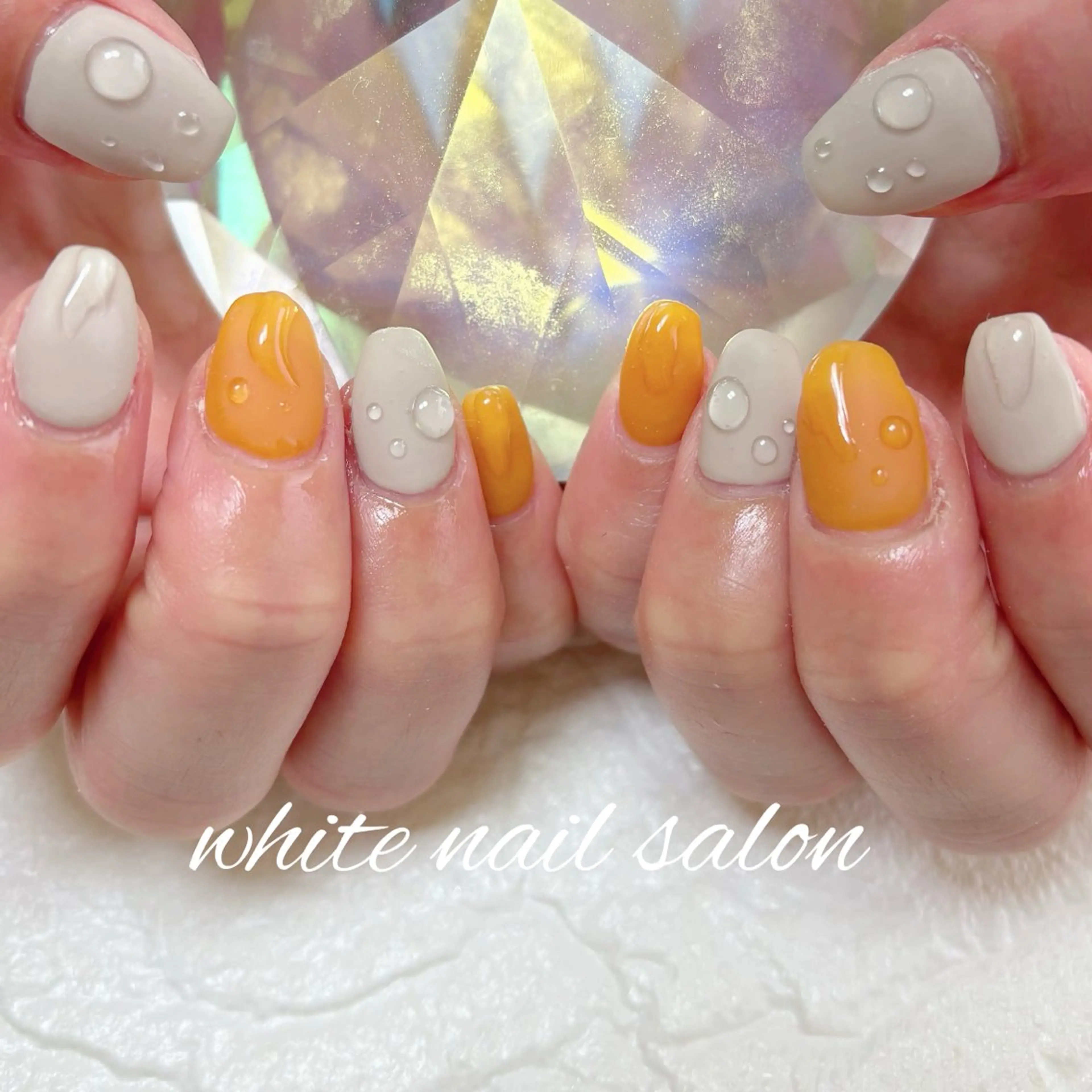 ネイル フットネイル ホワイト ハンドネイル white nail salonのネイルデザイン