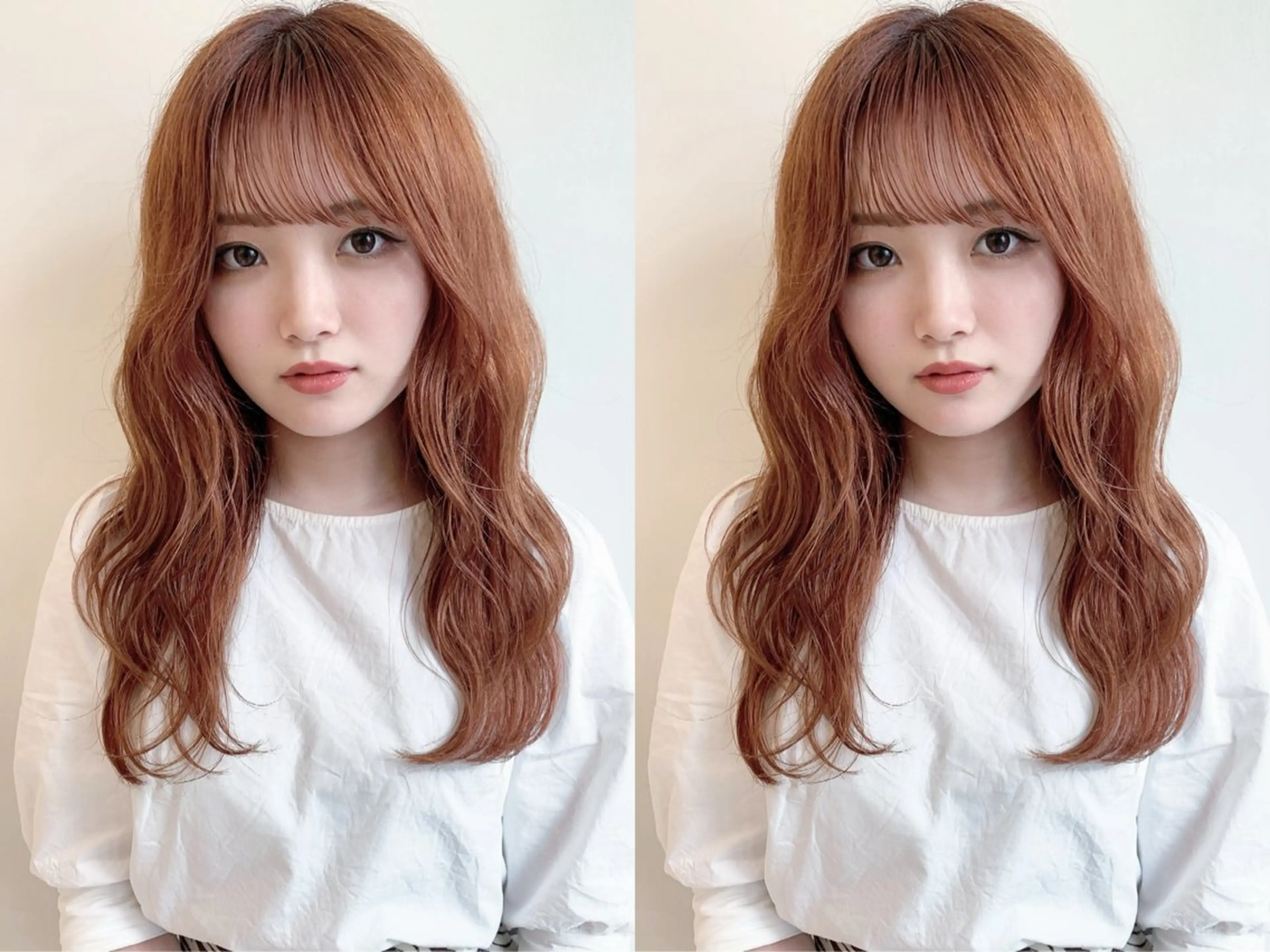 ロング カラー ダブルカラー カット ヘアカラー トリートメント moeka レイヤー /艶カラー/韓国のヘアスタイル