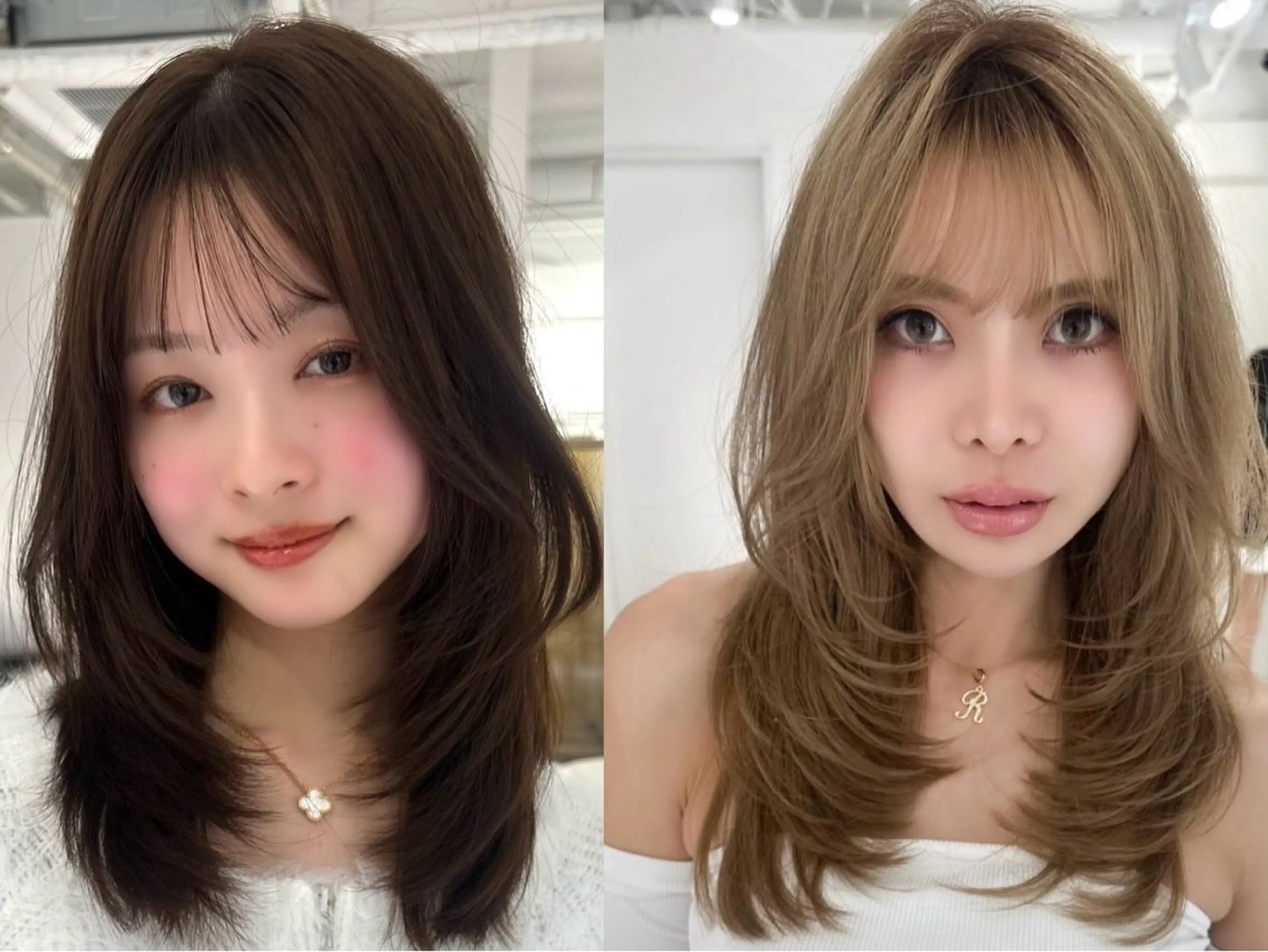 セミロング レイヤー/髪質改善/ ブリーチ/コタケのヘアスタイル