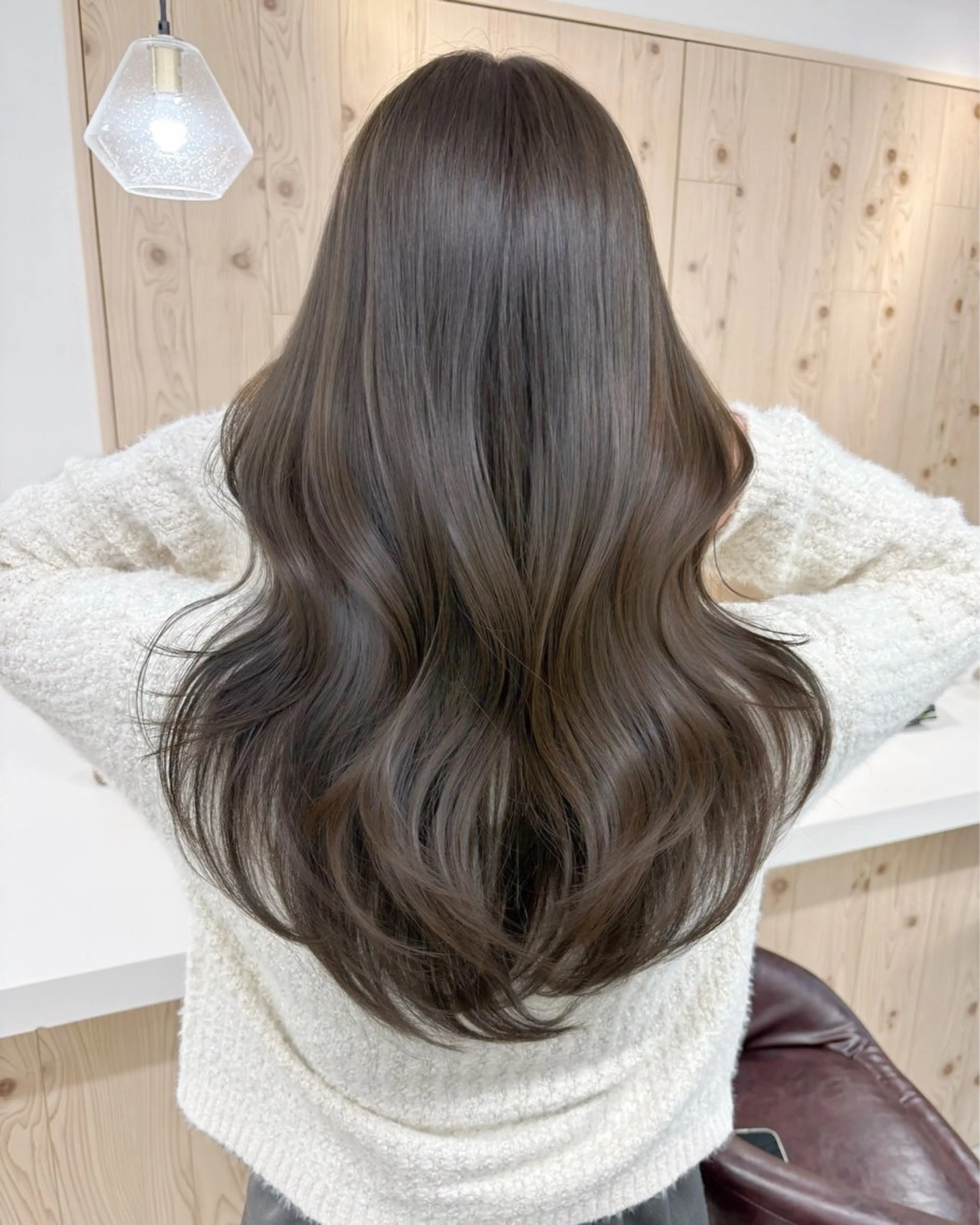 セミロング カラー カット ヘアカラー トリートメント ヘアセット 新宿/韓国ヘア/ 髪質改善ストレートのヘアスタイル