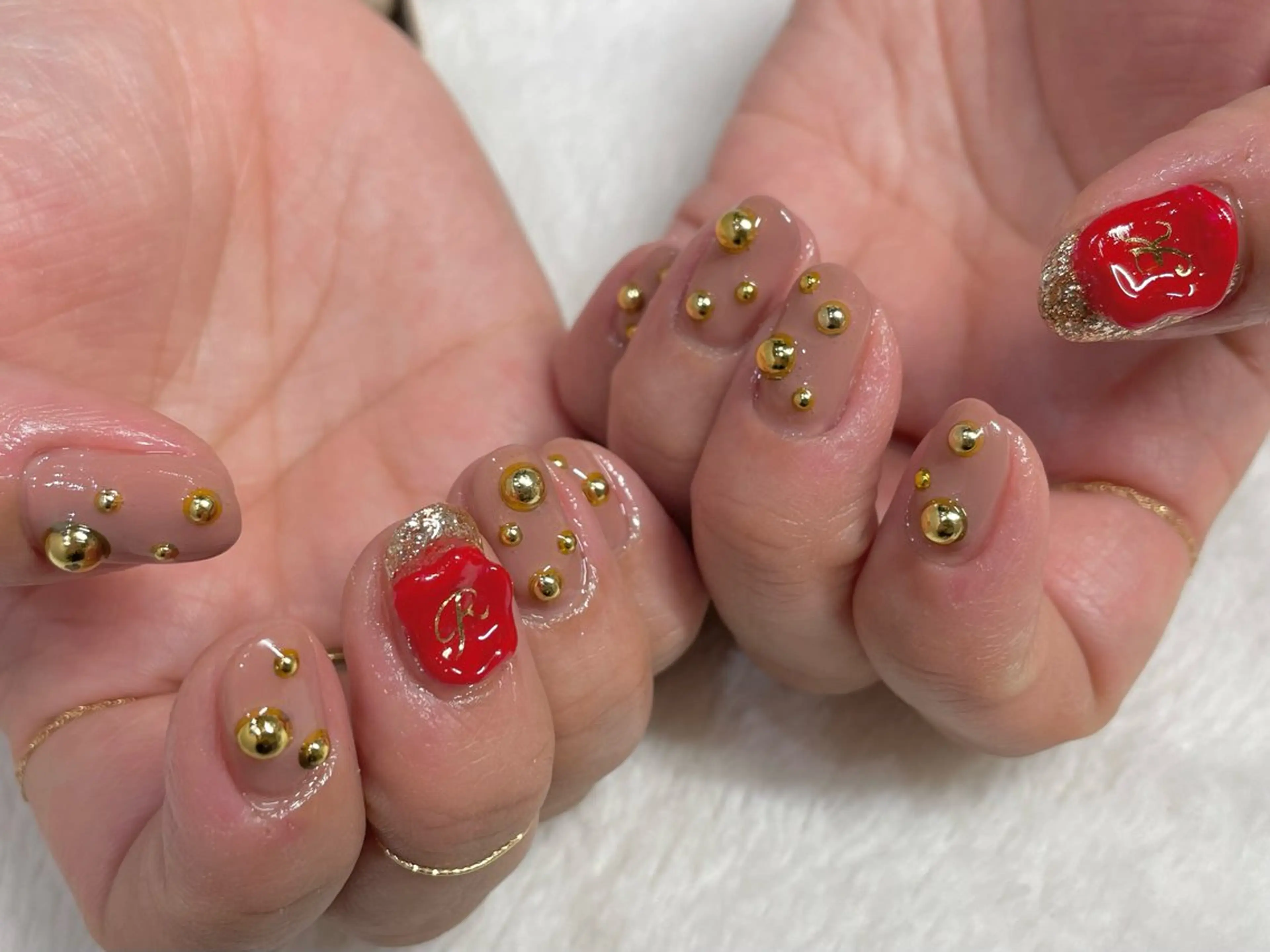 ネイル ゴールド riri nail所属・riri-nail Rie Endoのネイルデザイン