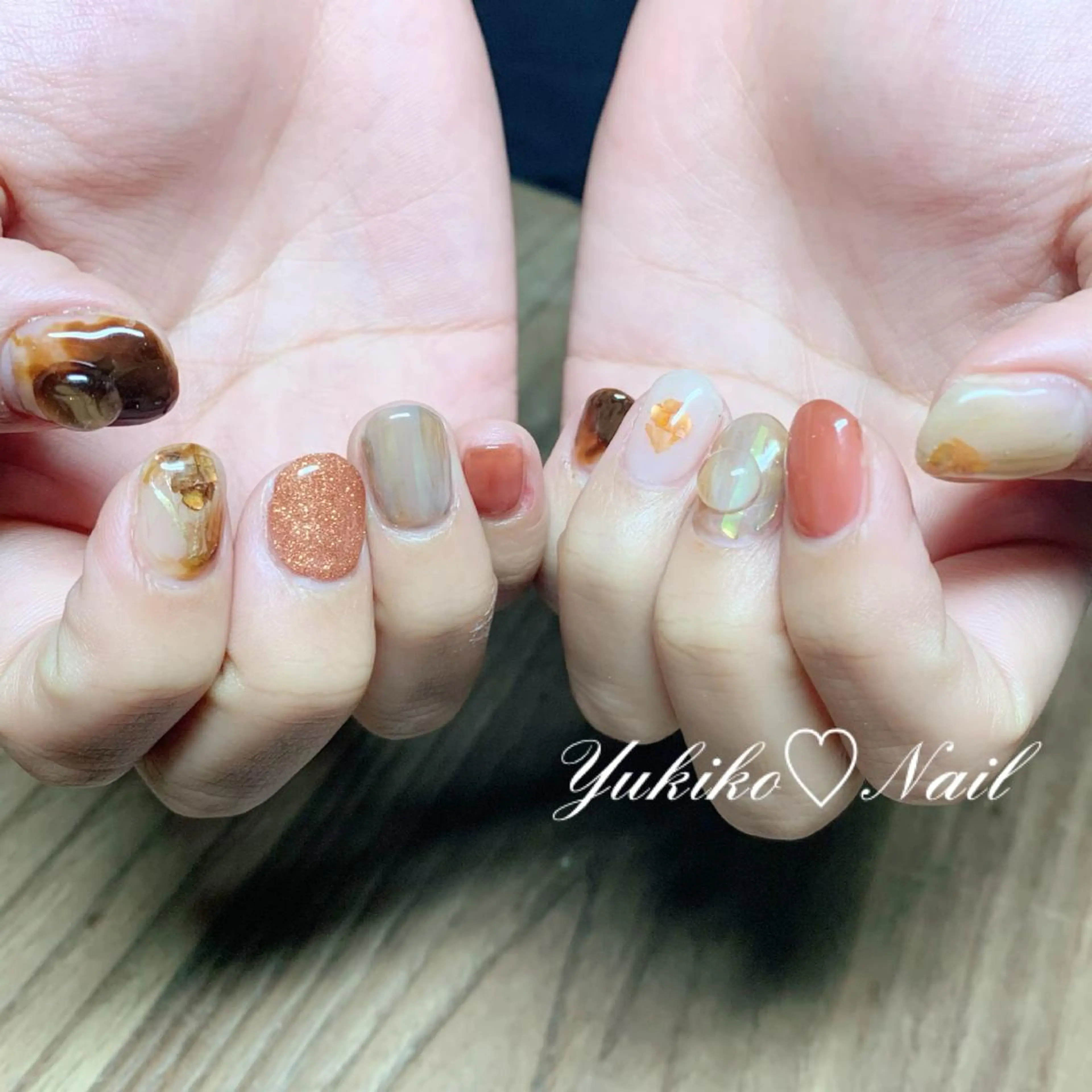 ネイル 持ち込み ニュアンスネイル ユキコ ネイルのネイルデザイン