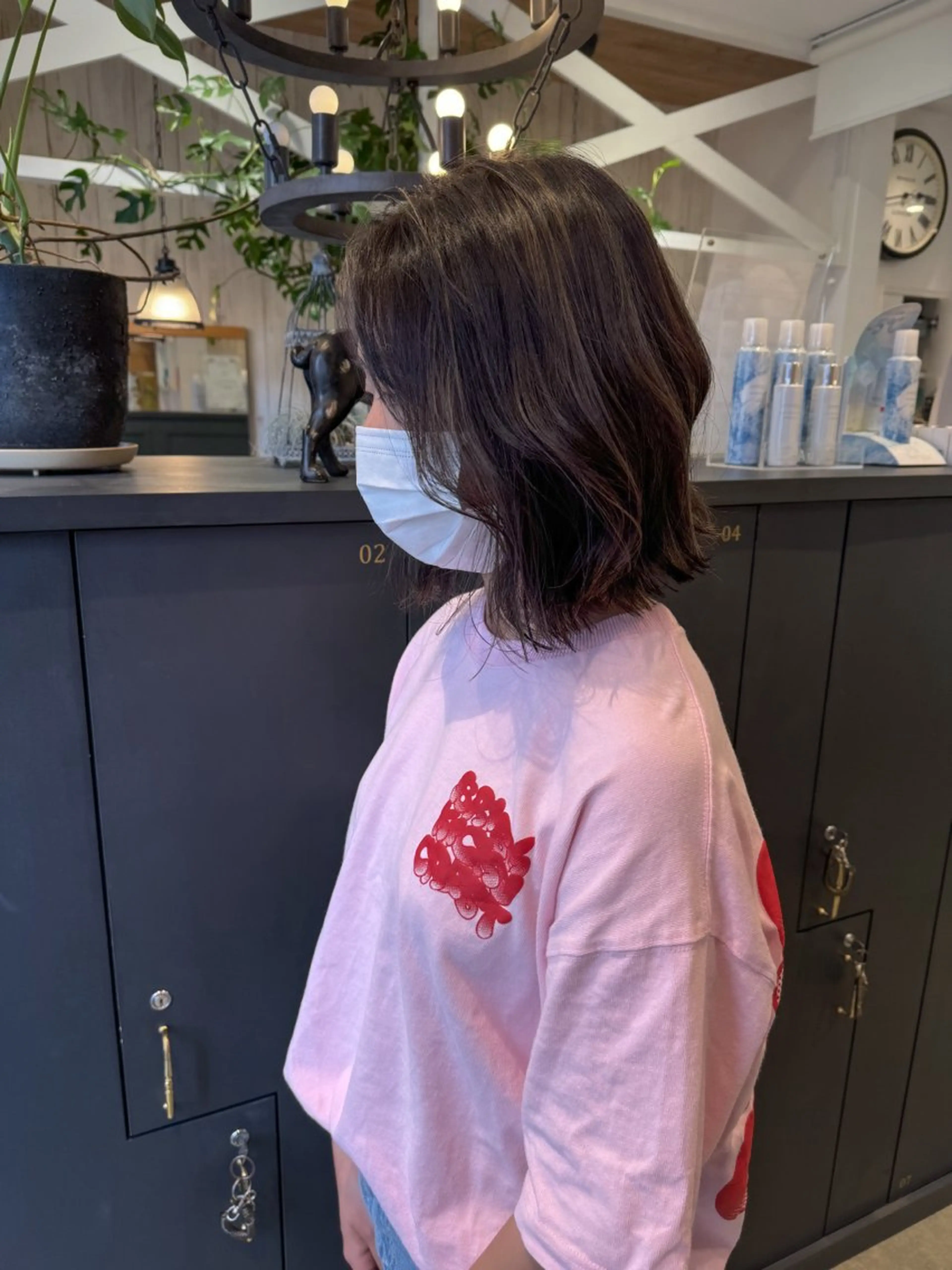 ミディアム カラー カット ヘアカラー 葵/レイヤーカット/ 韓国風/透明感カラーのヘアスタイル