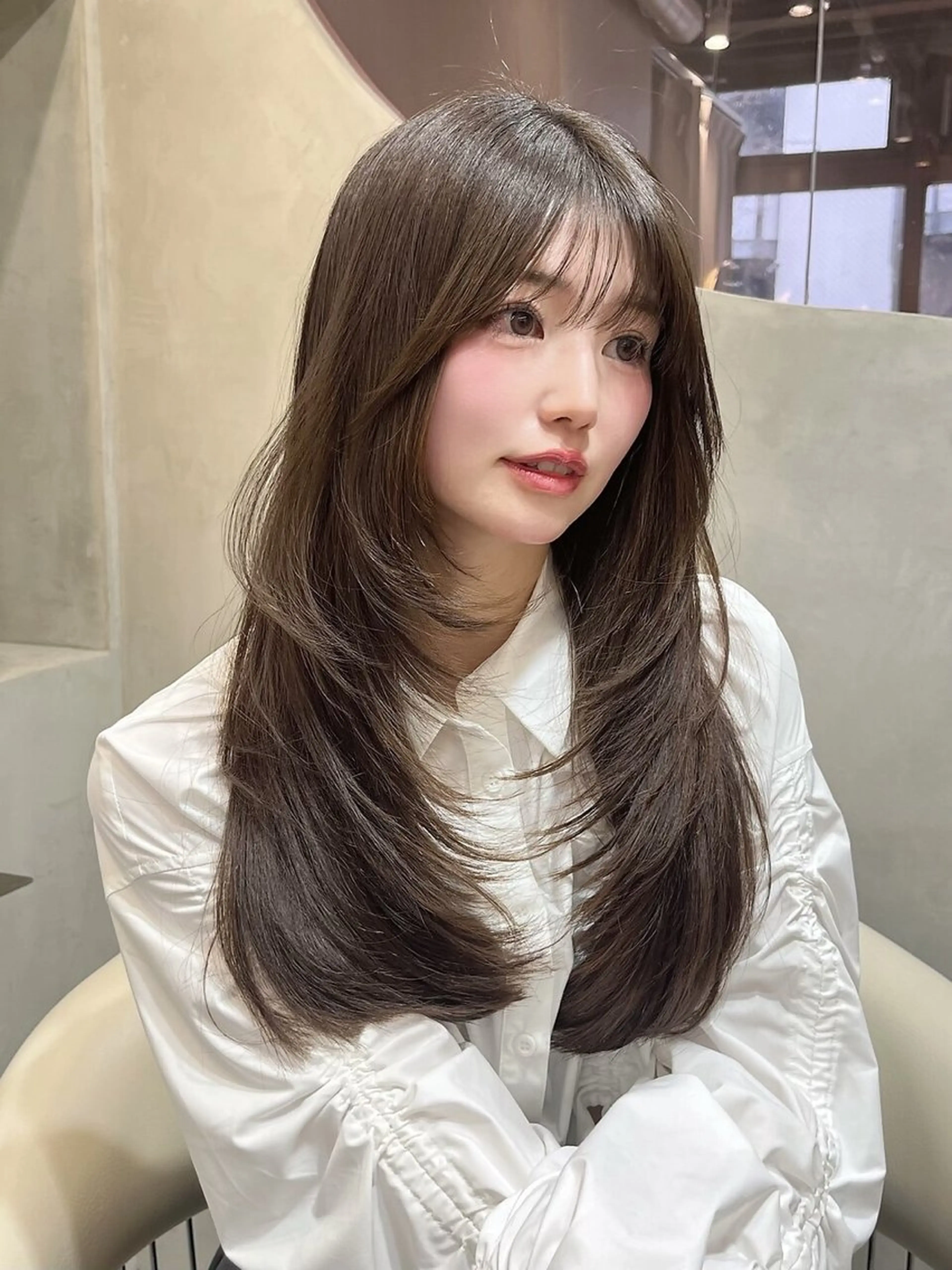 ロング カラー ヘアアレンジ ブリーチ 透明感カラー ダブルカラー ブリーチなしカラー カット ヘアカラー トリートメント 大宮/縮毛矯正/ レイヤー/吉田光佑のヘアスタイル