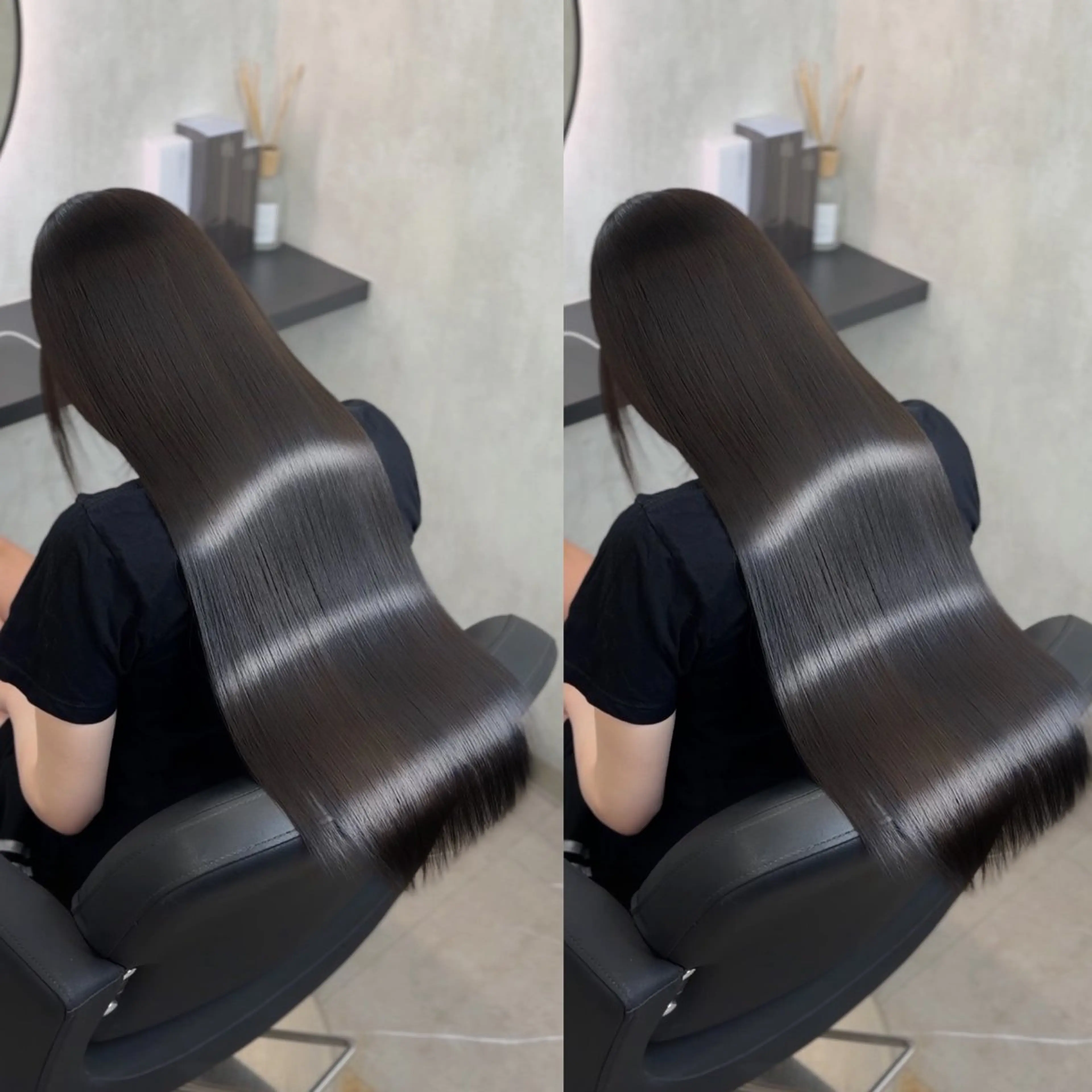 ロング 髪質改善 縮毛矯正 カット ヘアカラー 縮毛矯正 新宿/韓国風レイヤー 髪質改善/ジャッキーのヘアスタイル