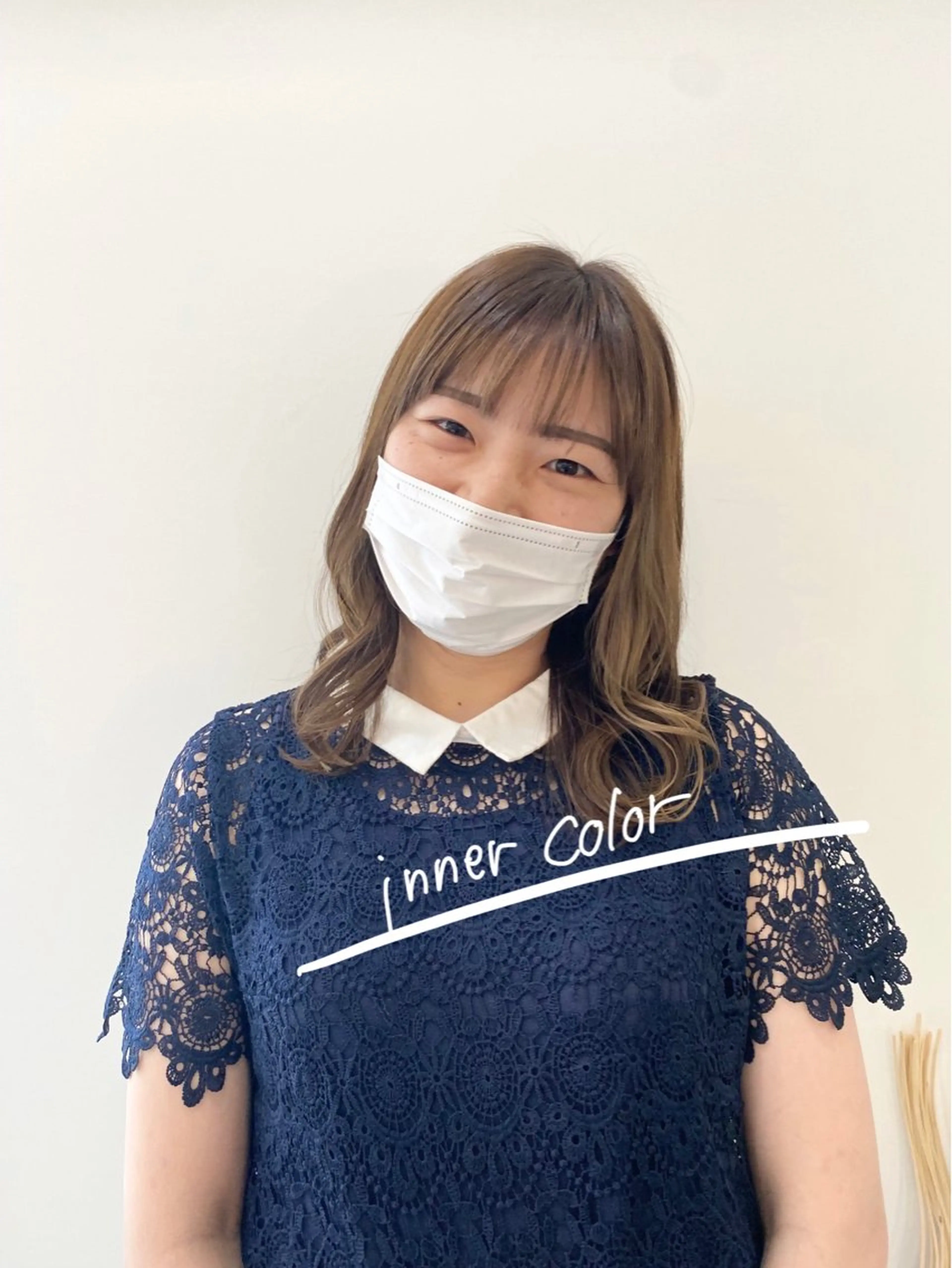 ミディアム カラー お洒落パーマ/ 艶カラー/michiのヘアスタイル