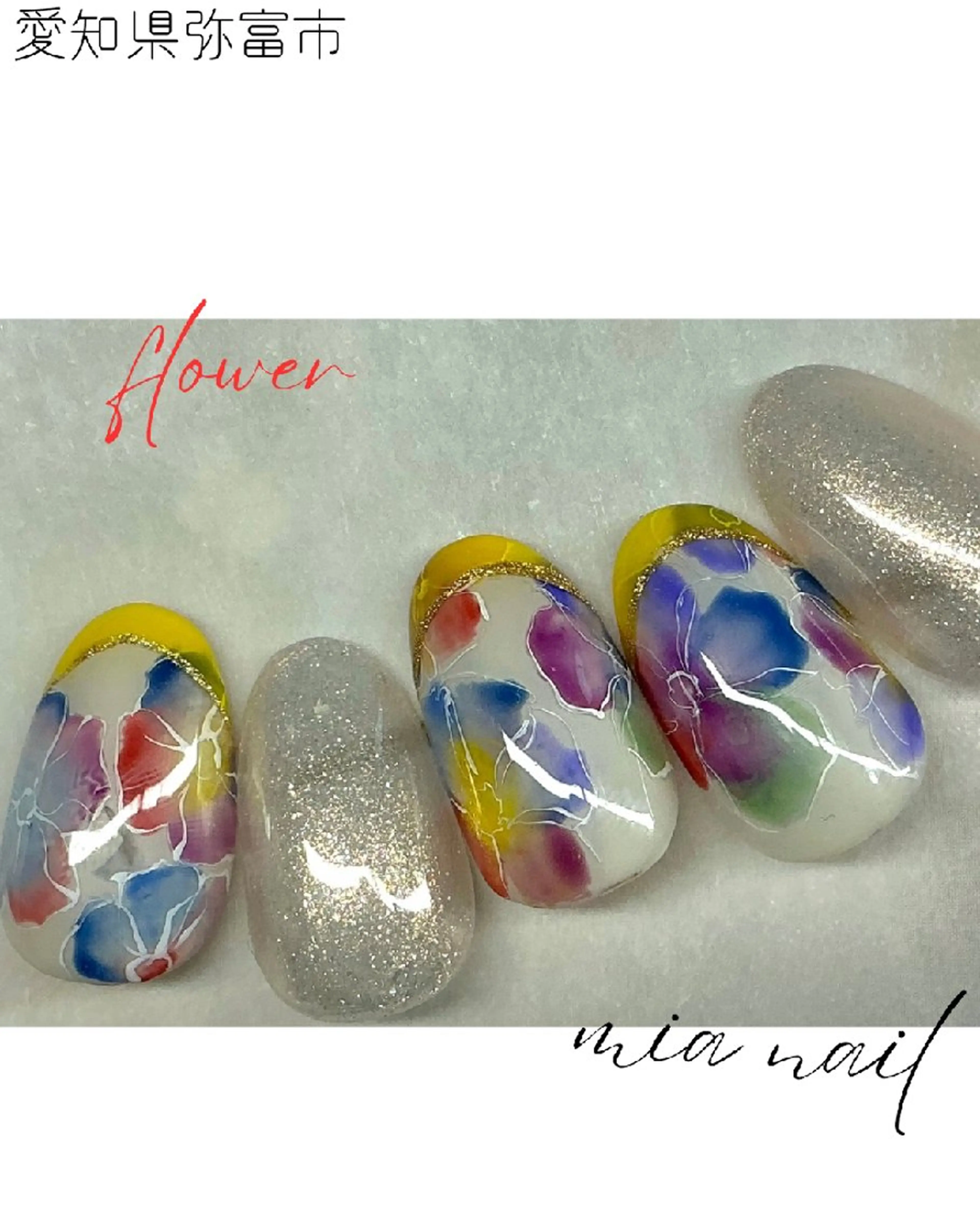 ネイル フラワーネイル mia nailのネイルデザイン