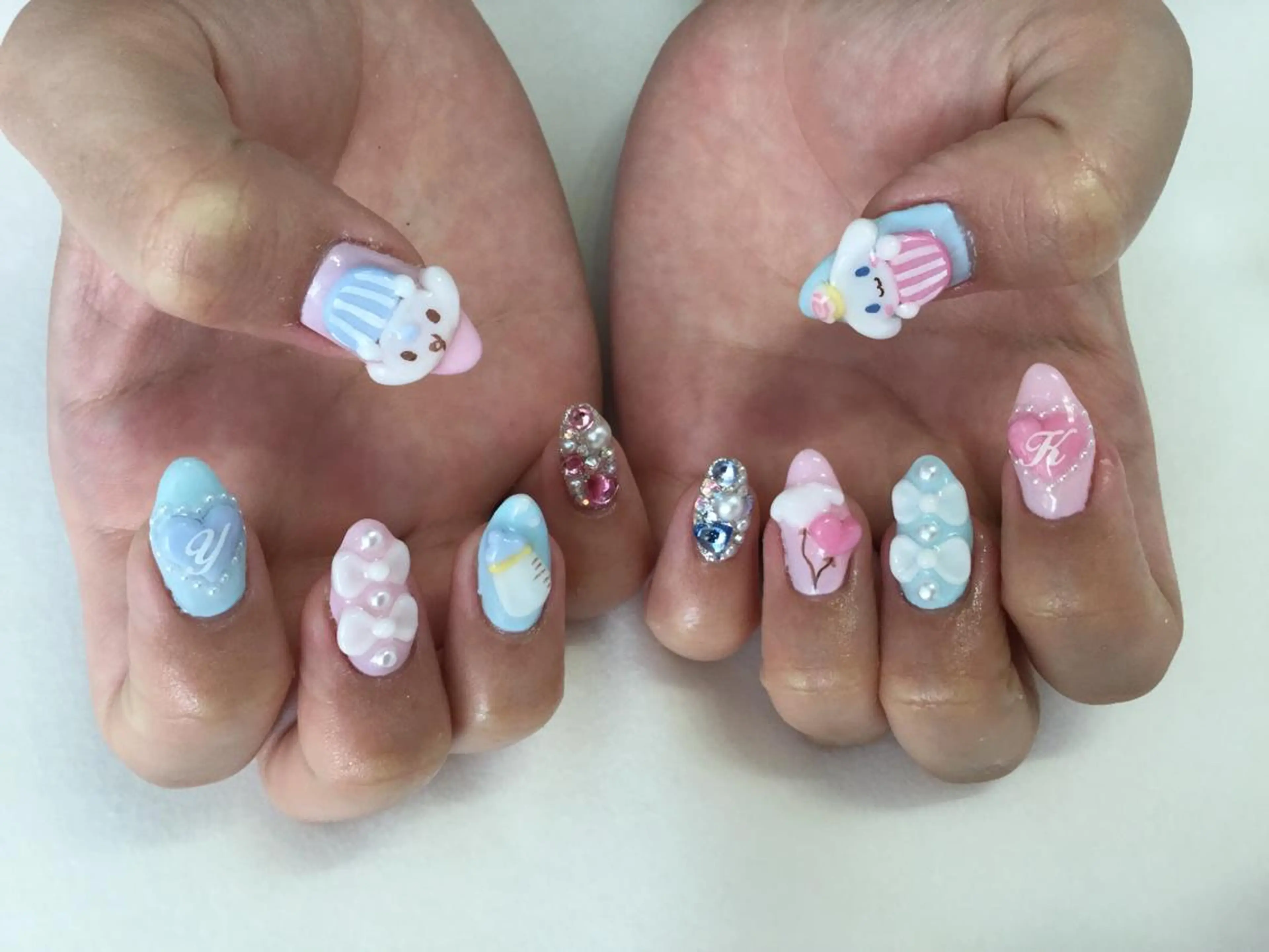 ネイル 💎🐰 saki. m 🐰💎のネイルデザイン