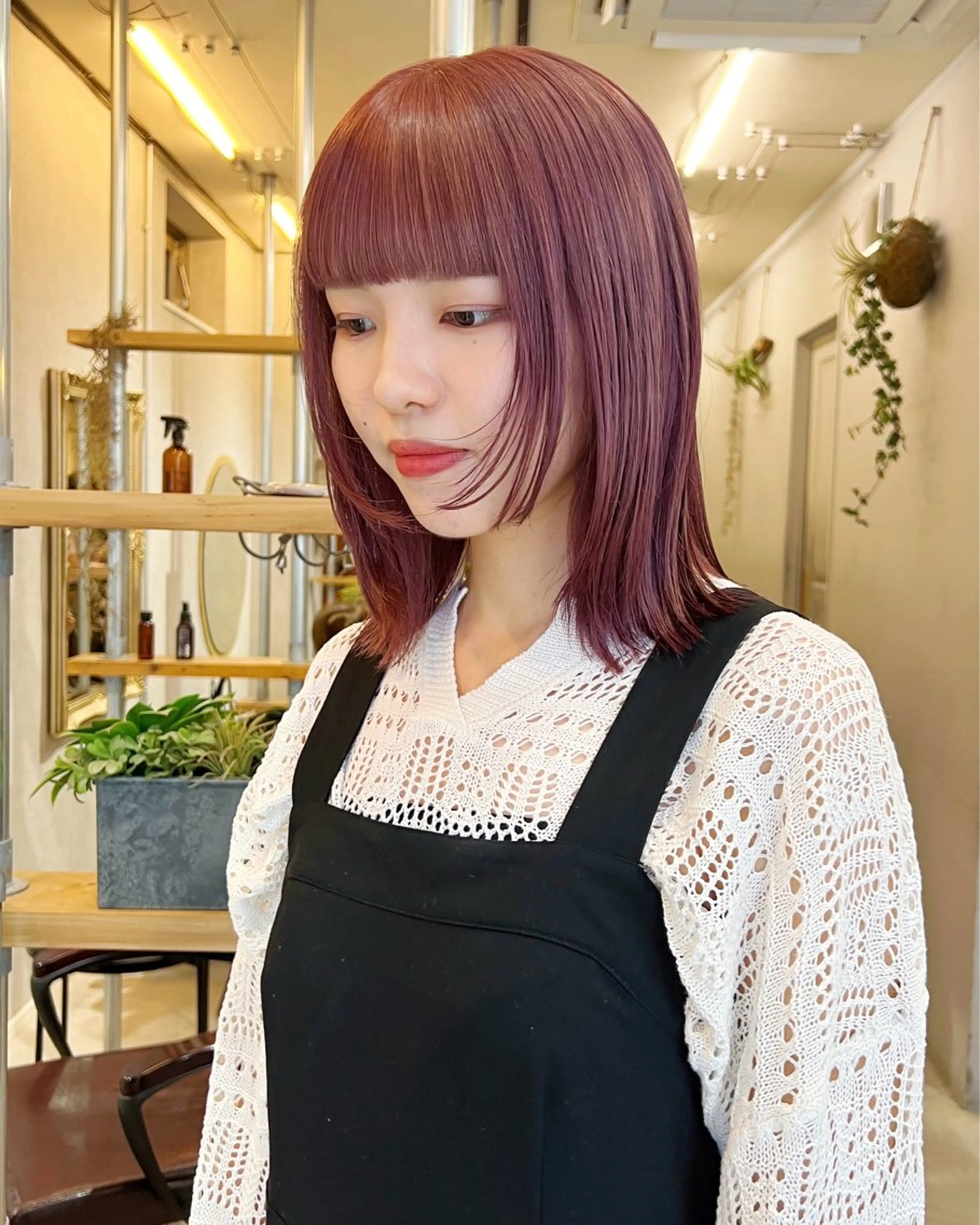 ミディアム Asobi所属・透明感♡くすみカラー 🍏Haruka🍏のヘアスタイル