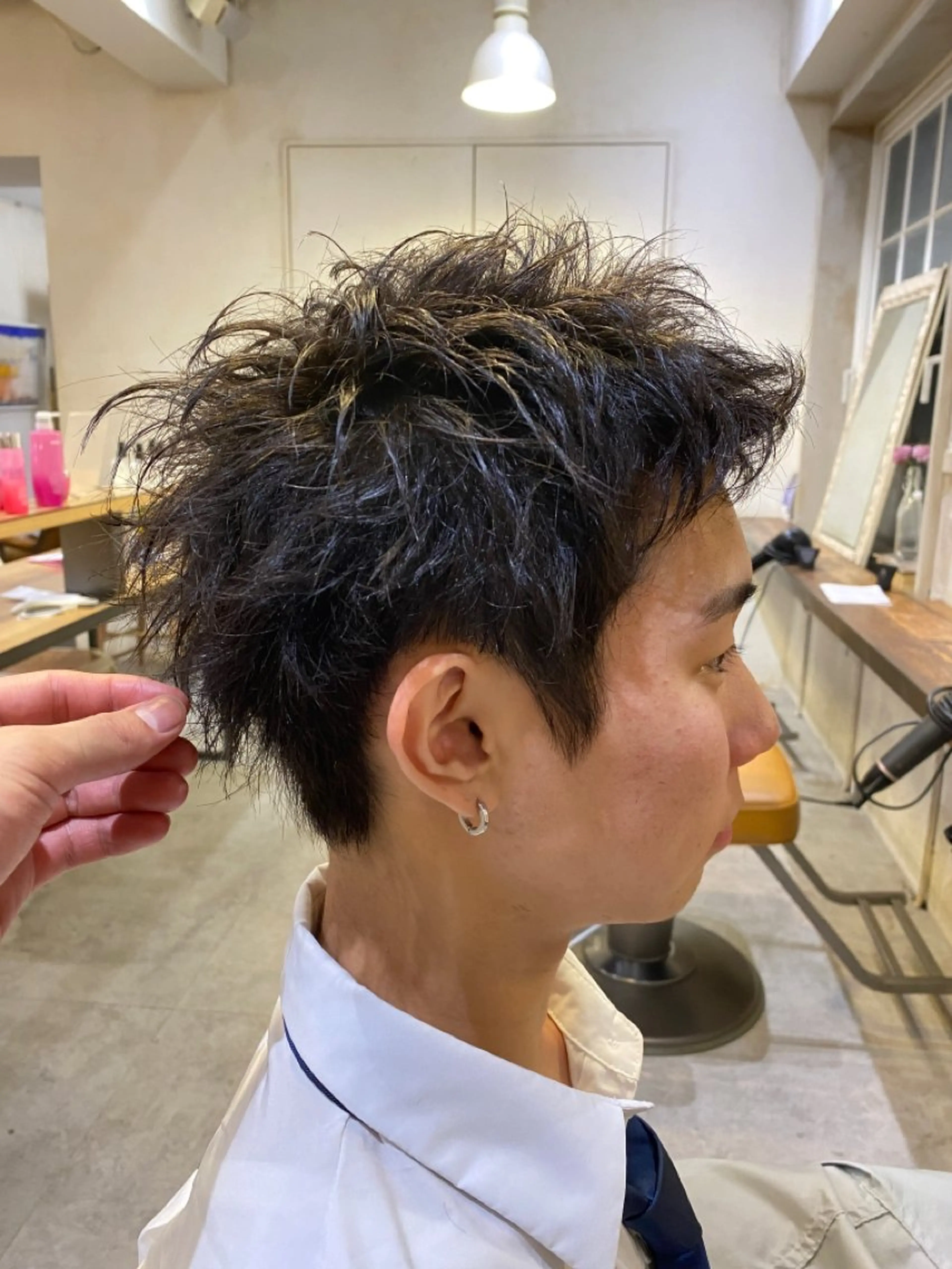 【夏季限定メニュー🌻】　メンズスパイキーショート×パーマの写真