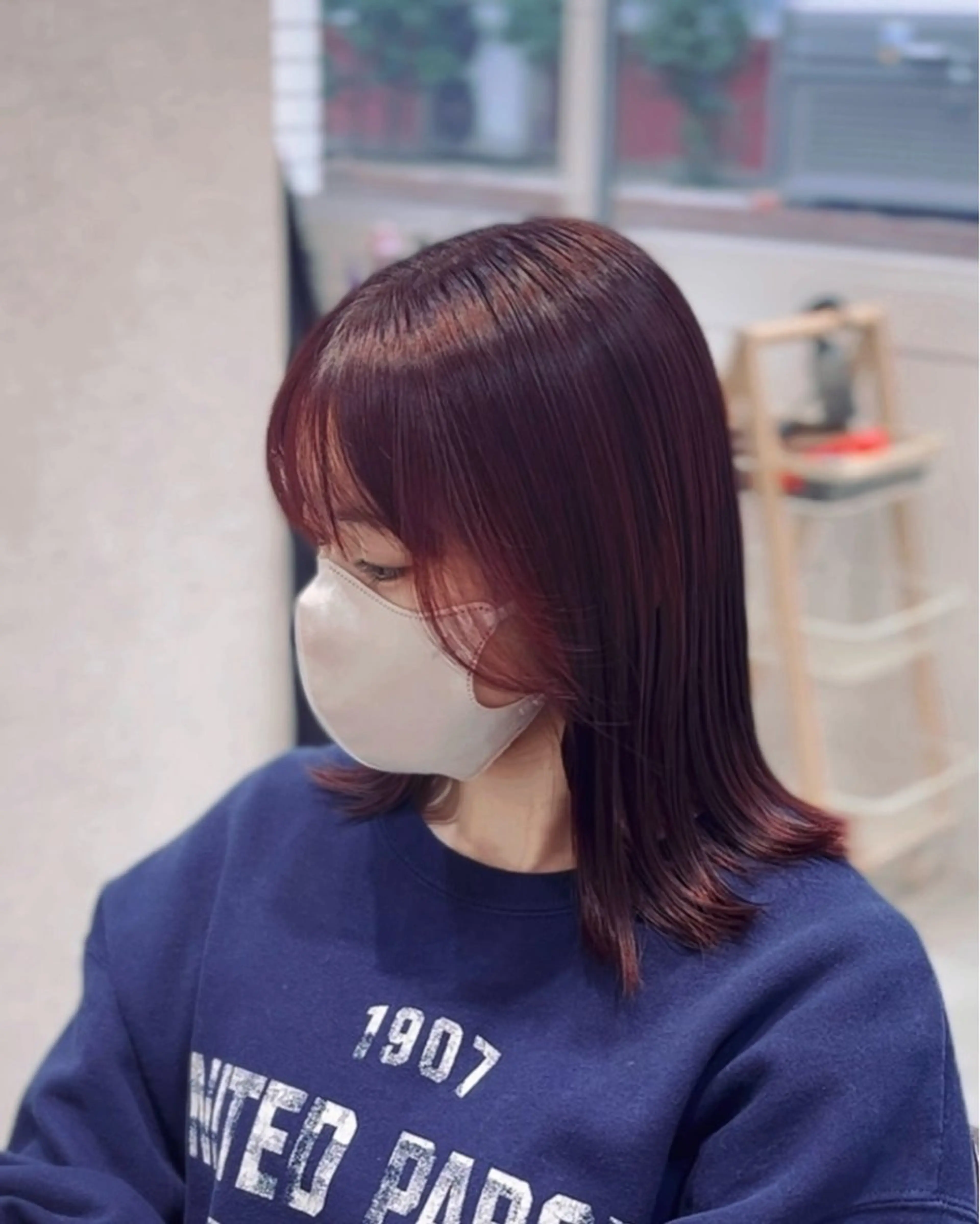 ミディアム カラー suzuka/透明感 カラー 美髪縮毛矯正のヘアスタイル