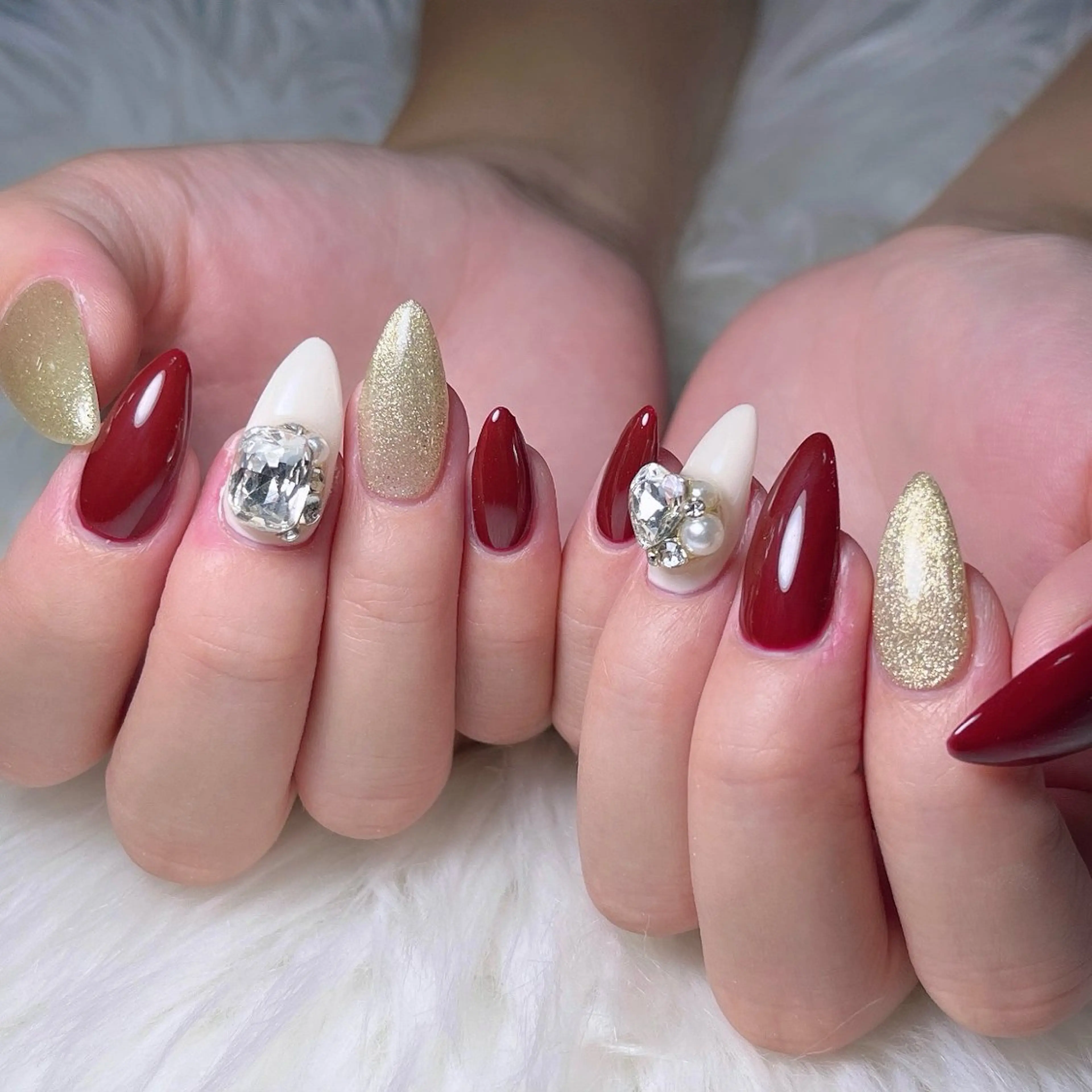 ネイル 韓国ネイル ラメ(グリッター) 持ち込み ハンドネイル 🐕‍🦺Yappy 💗A-tanのネイルデザイン