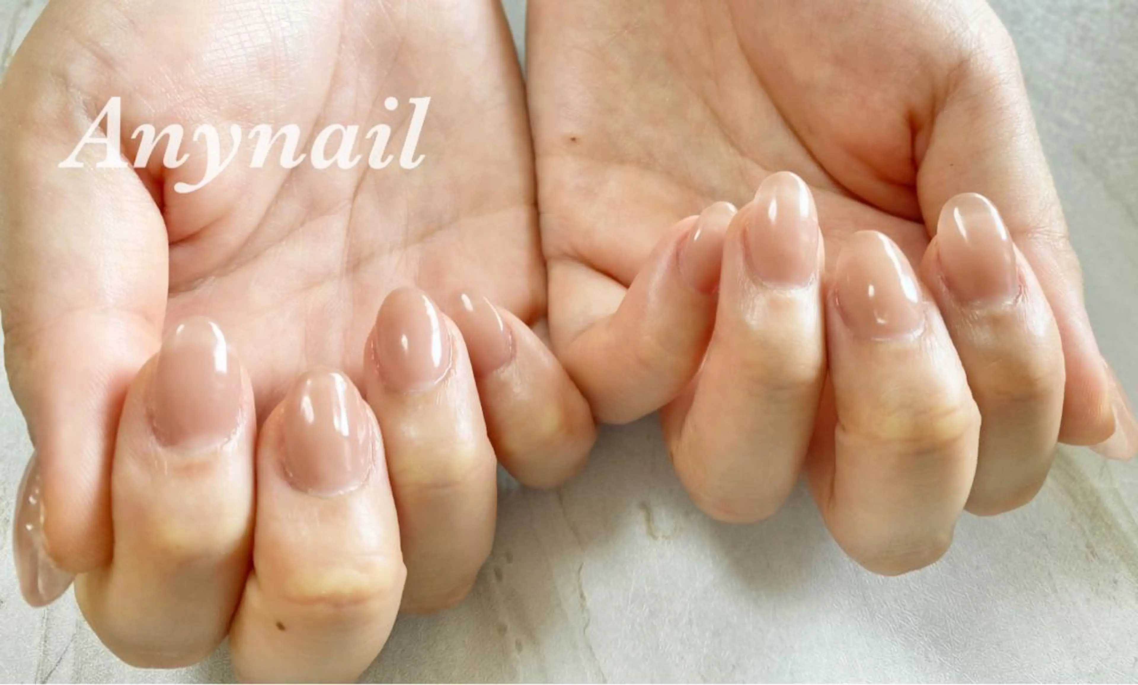 ネイル ブルー オフィスネイル ワンカラーネイル スカルプネイル ハンドネイル 岩澤 恵子のネイルデザイン