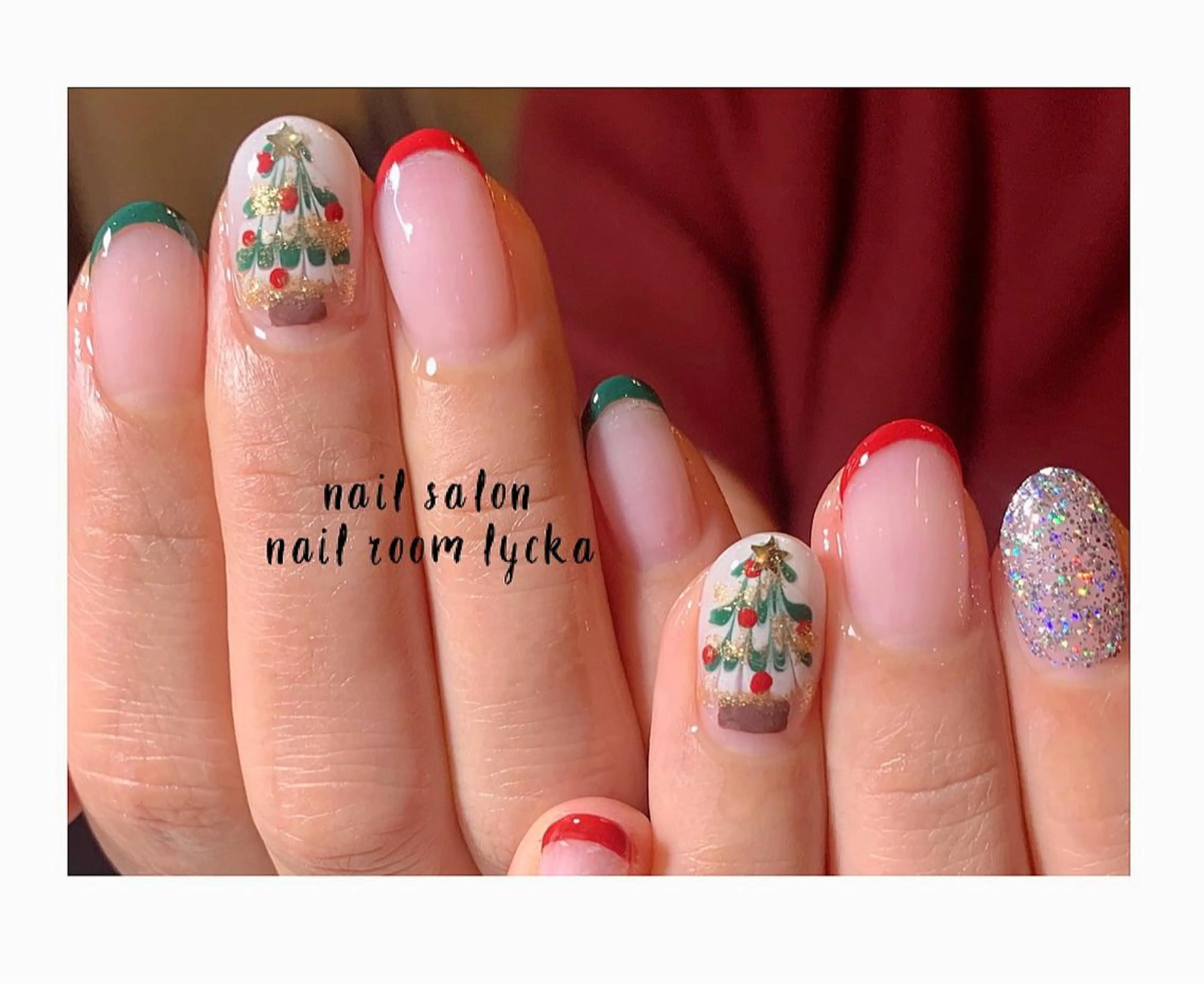 ネイル ジェルネイル パラジェル 冬ネイル クリスマス ﾈｲﾙﾙｰﾑﾘｯｶ 𝐦𝐚𝐲𝐮のネイルデザイン