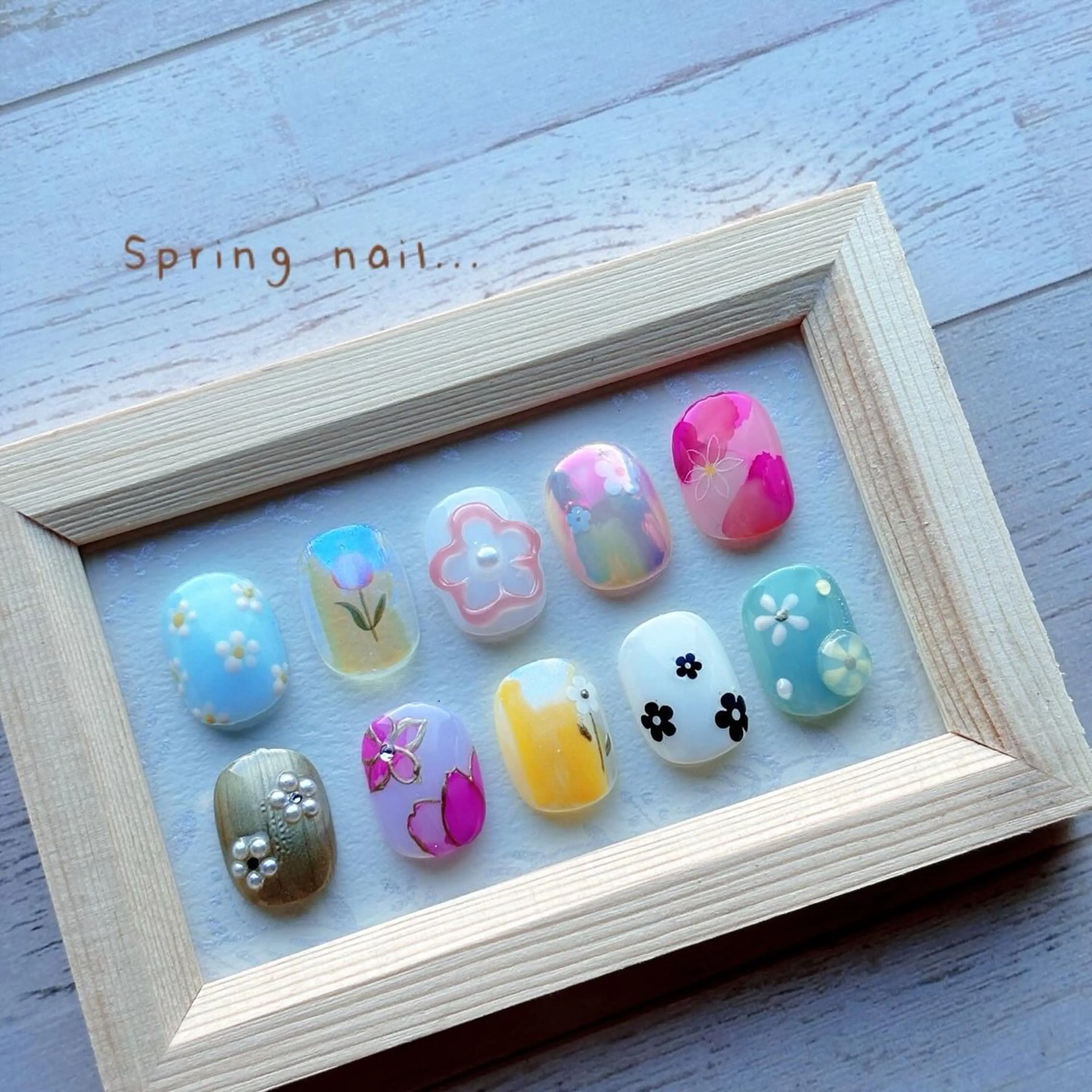 ネイル フラワーネイル 春ネイル Nail salon JASMINEのネイルデザイン