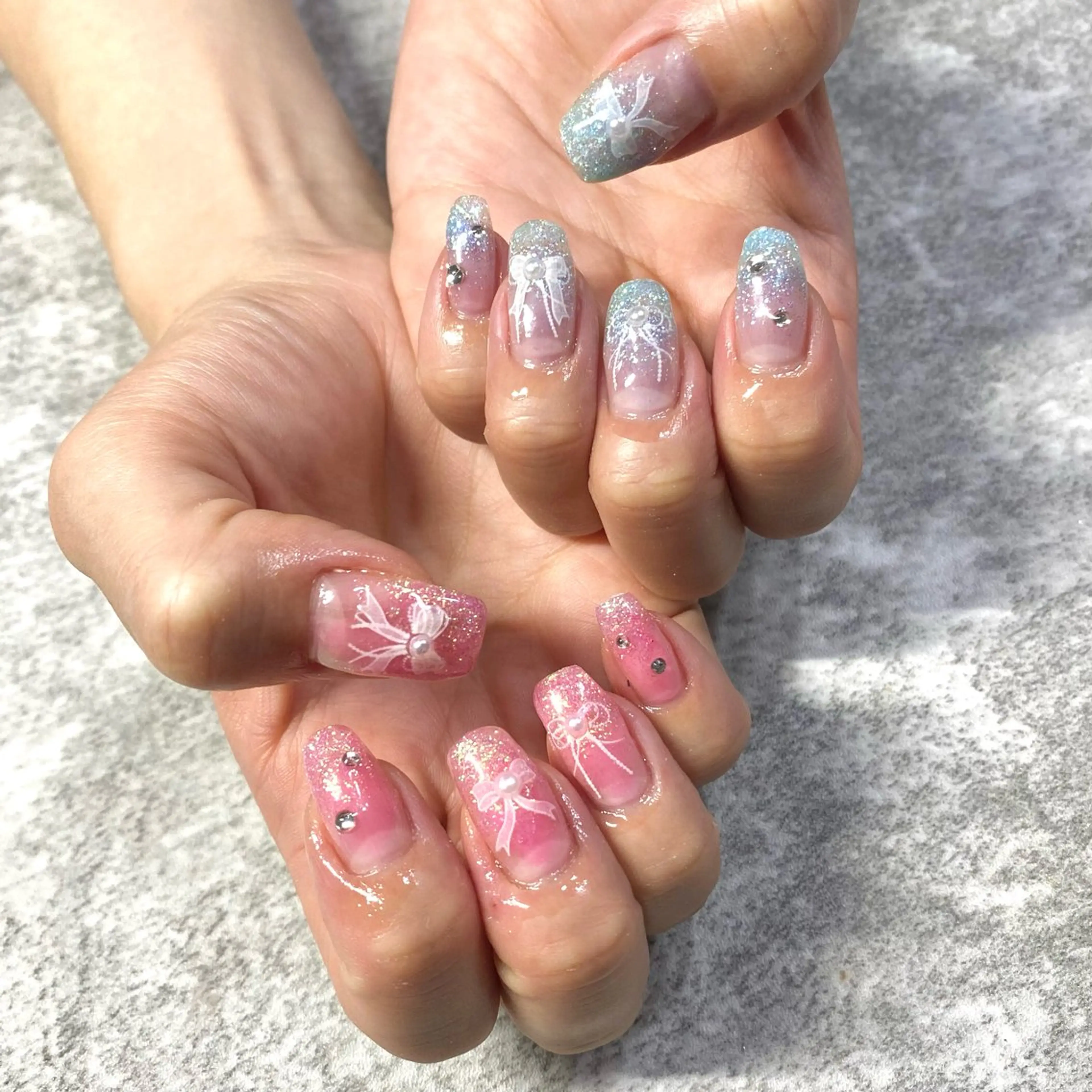 ネイル リボン ハンドネイル ★Rinail... .のネイルデザイン