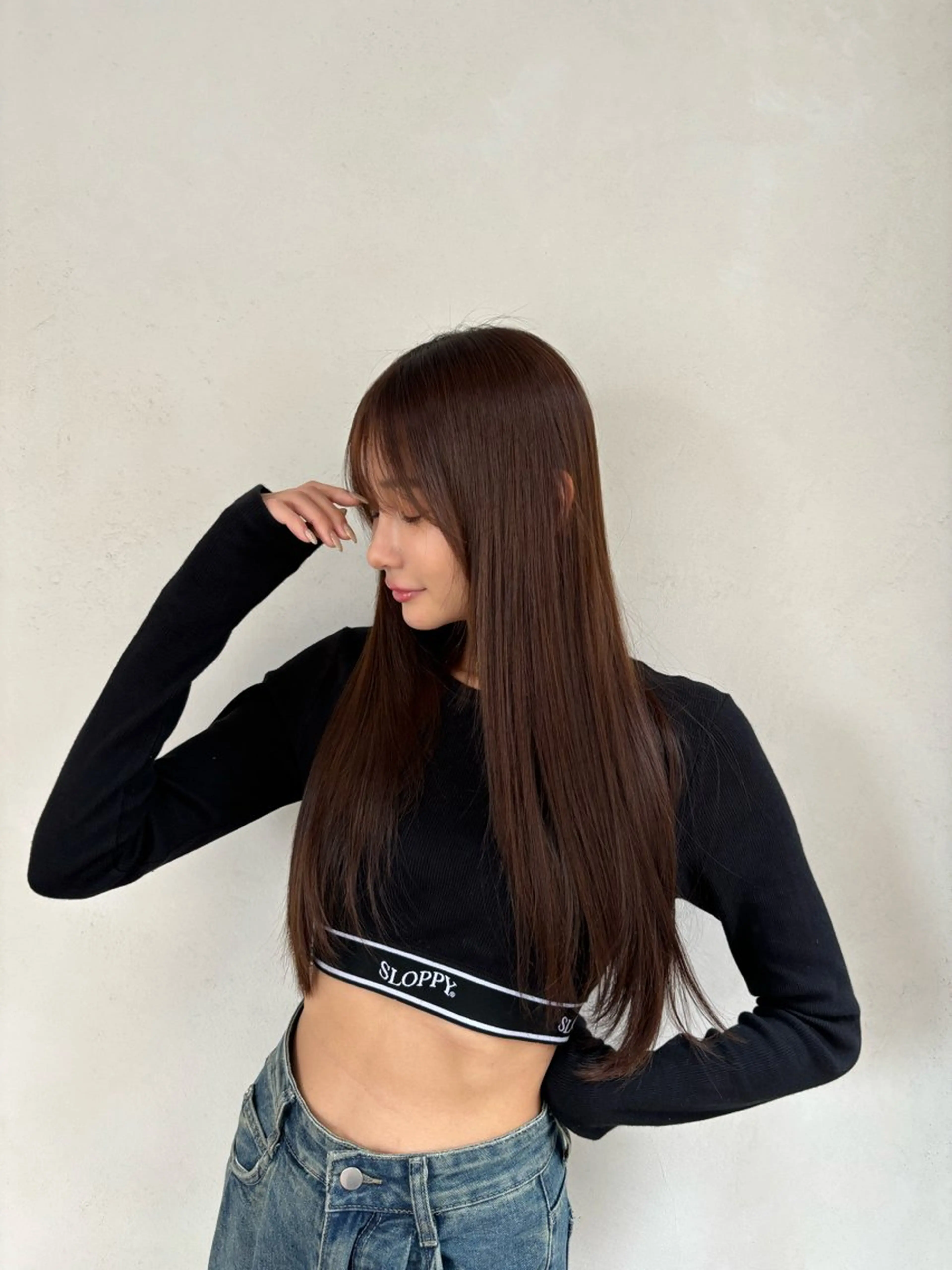 ロング カラー 艶髪ブリーチ/レイヤ ー/竹本幸希のヘアスタイル