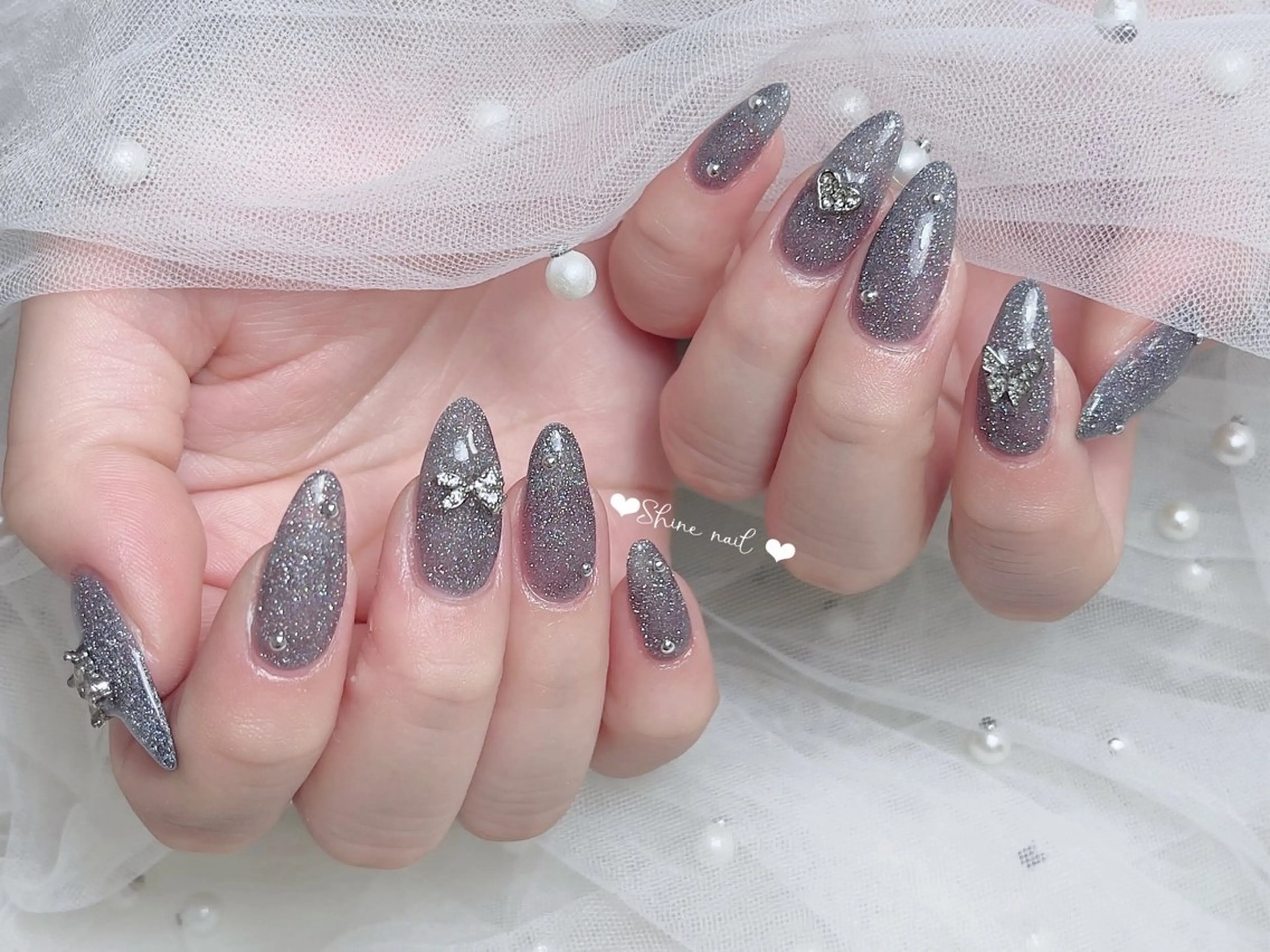 ネイル サイナ🎀 長さだし&デザインのネイルデザイン