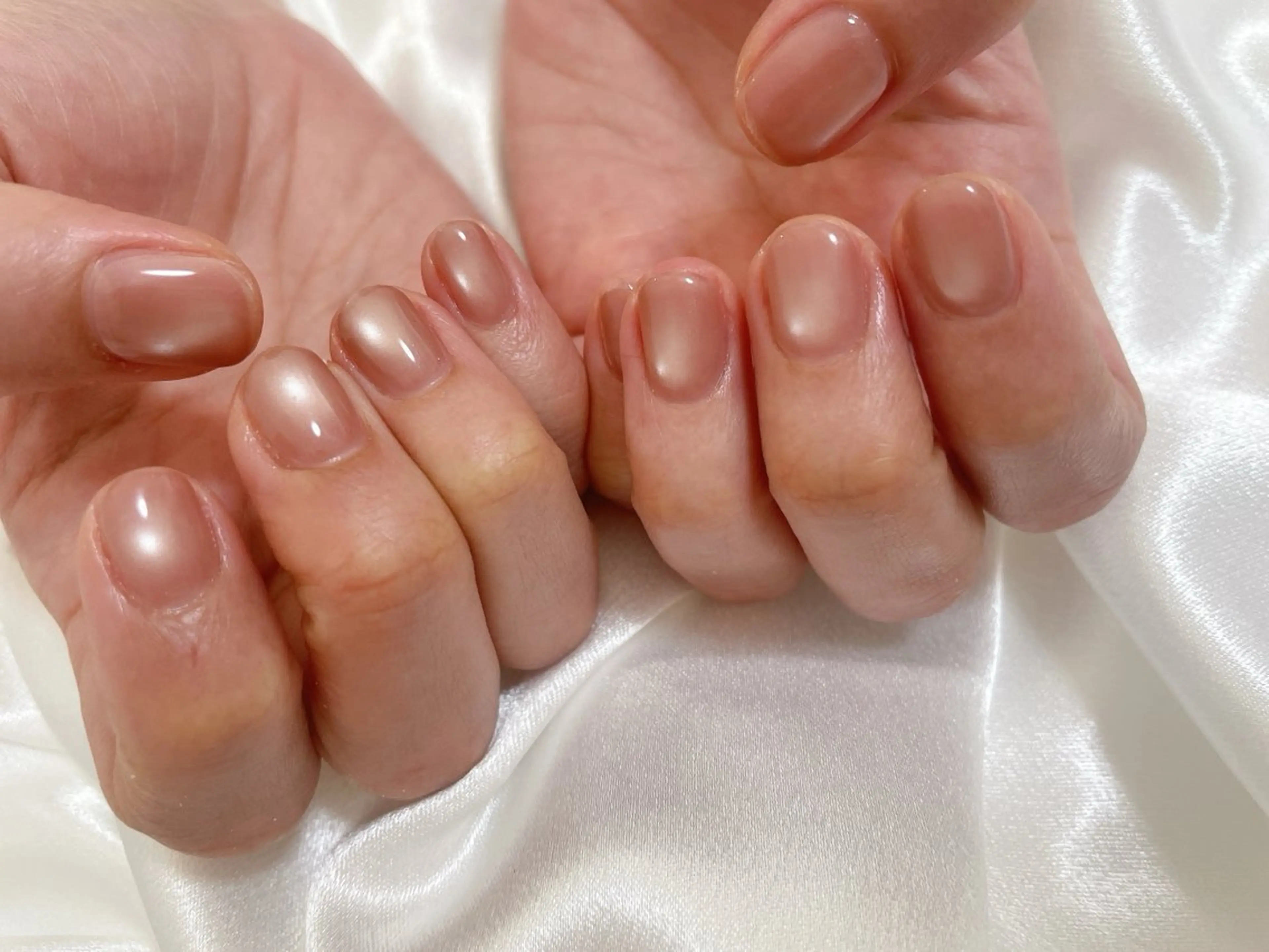 ネイル オーロラネイル フットネイル フレンチネイル ジェルネイル ハート ハンドネイル Mogu nail 二子玉川のネイルデザイン