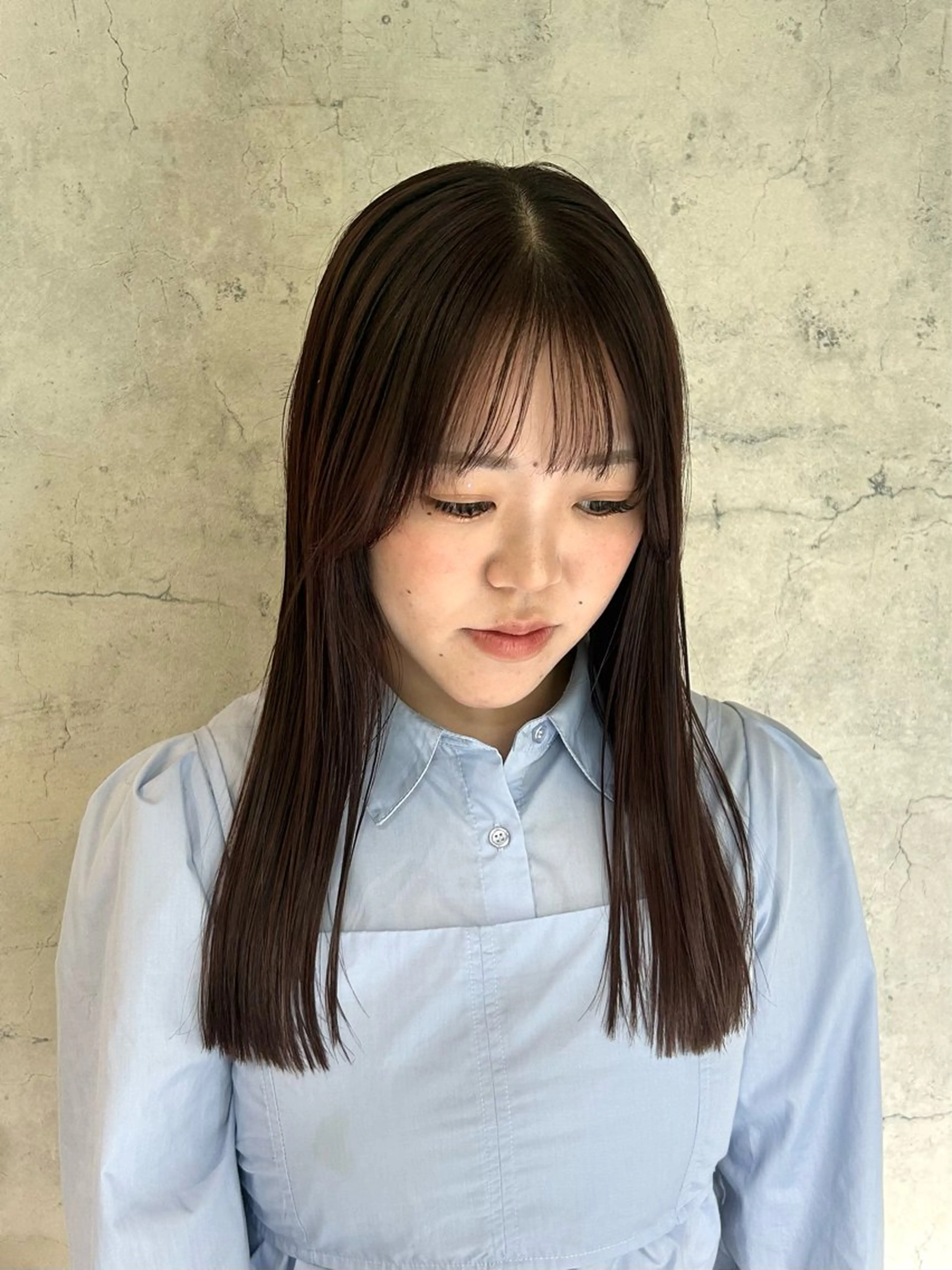 ロング 顔周りカット シースルーバング カット ボブレイヤー/ ブリーチ/miyuuのヘアスタイル