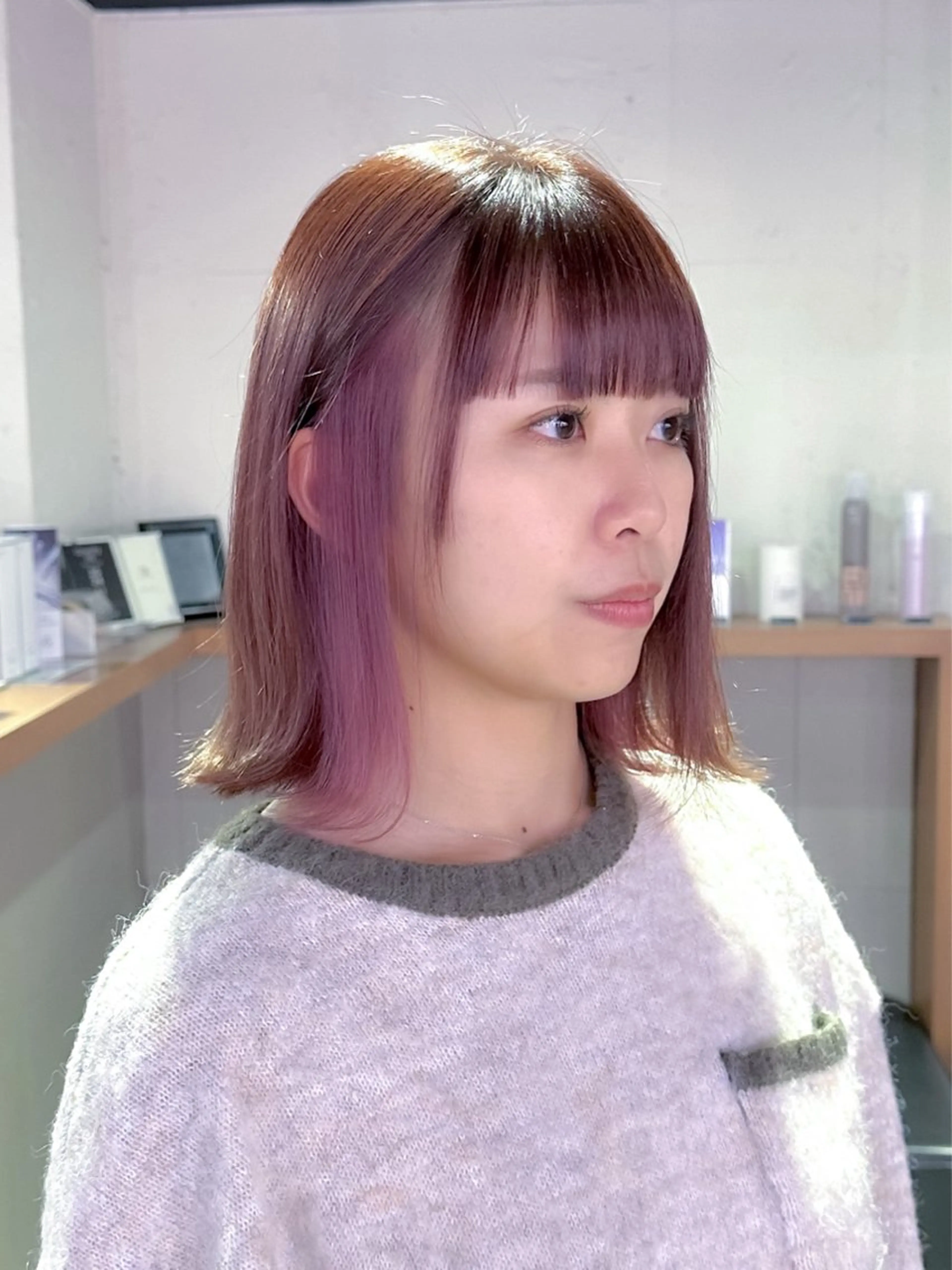 ミディアム カラー 🐺ウルフオタク🐺 ハイトーン/moeのヘアスタイル