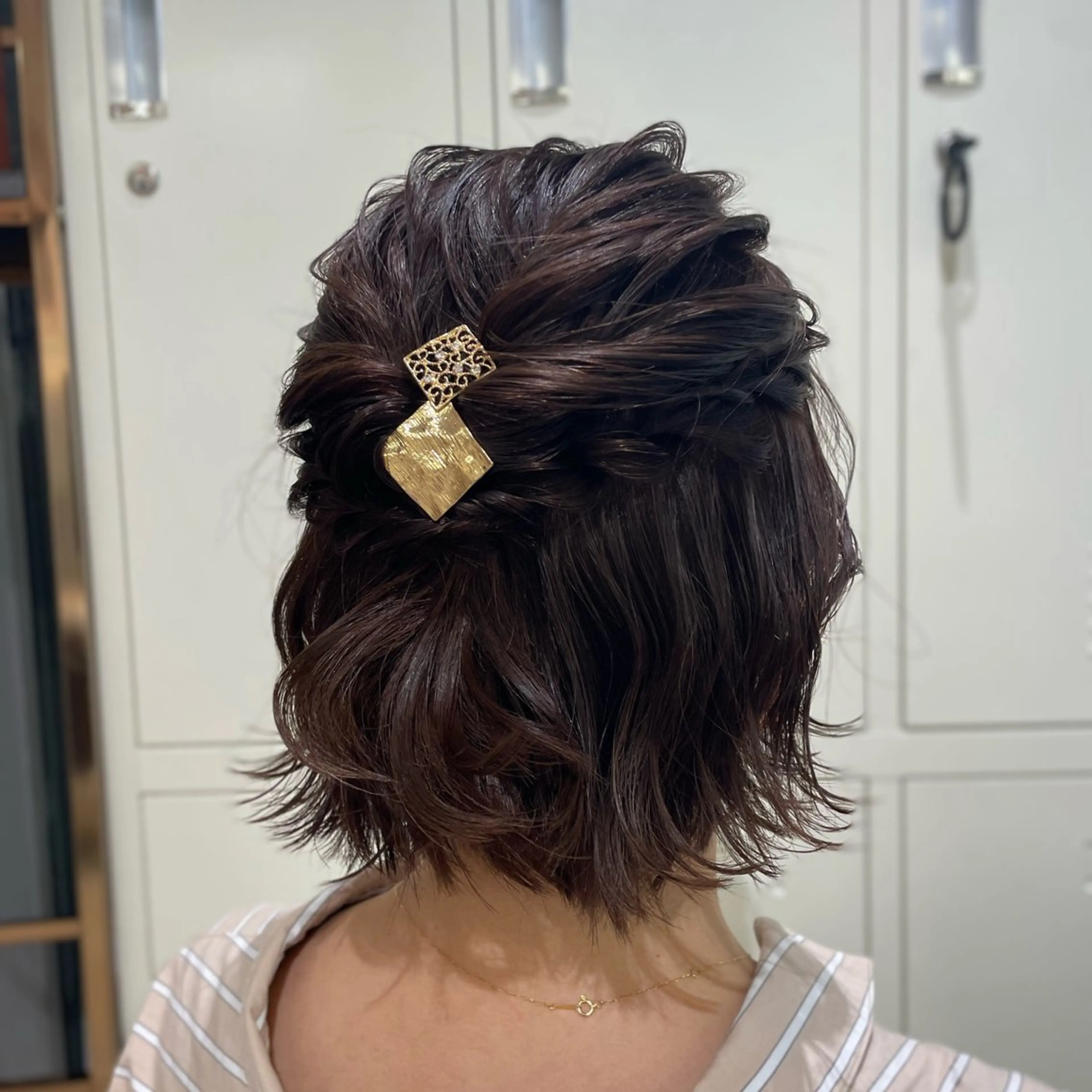 ミディアム ヘアアレンジ 横浜カラー/パーマ/ SAKI💫のヘアスタイル