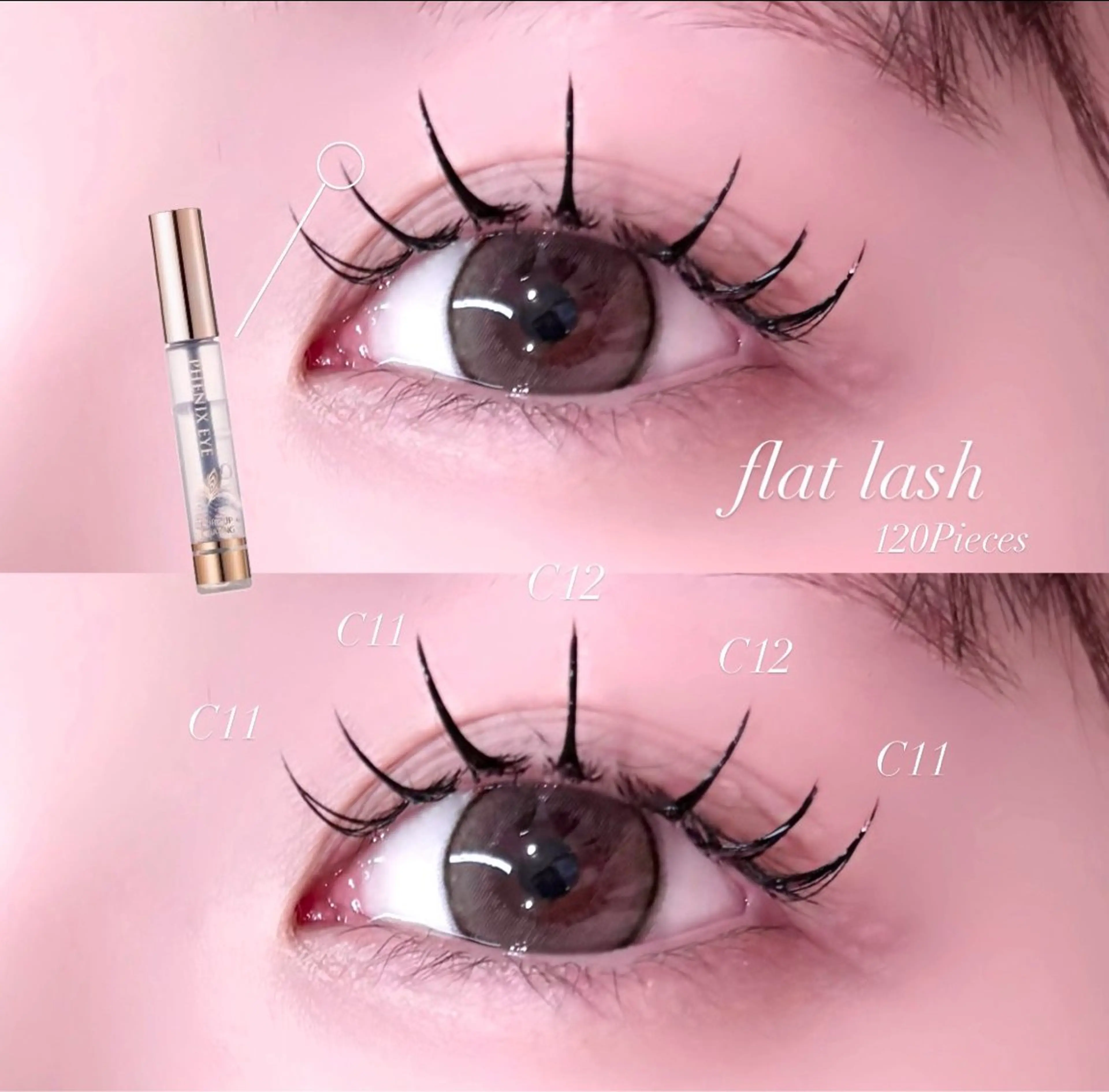 マツエク・マツパ Cカール キュート フラットラッシュ マツエク ♡🎀束感まつげ/ rua🎀♡のマツエク・マツパデザイン