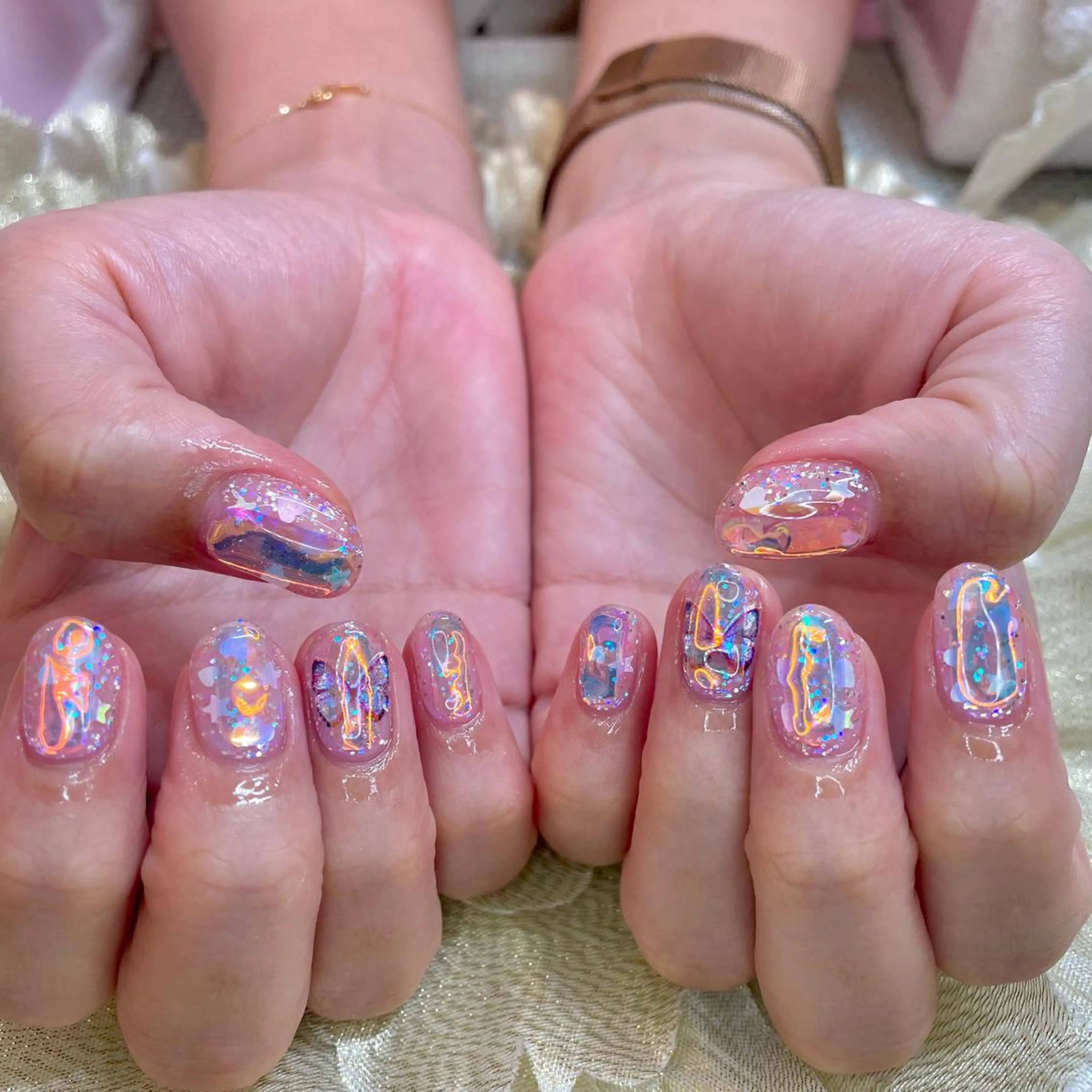 ネイル 氷ネイル・うるうるネイル J terrace Nailのネイルデザイン