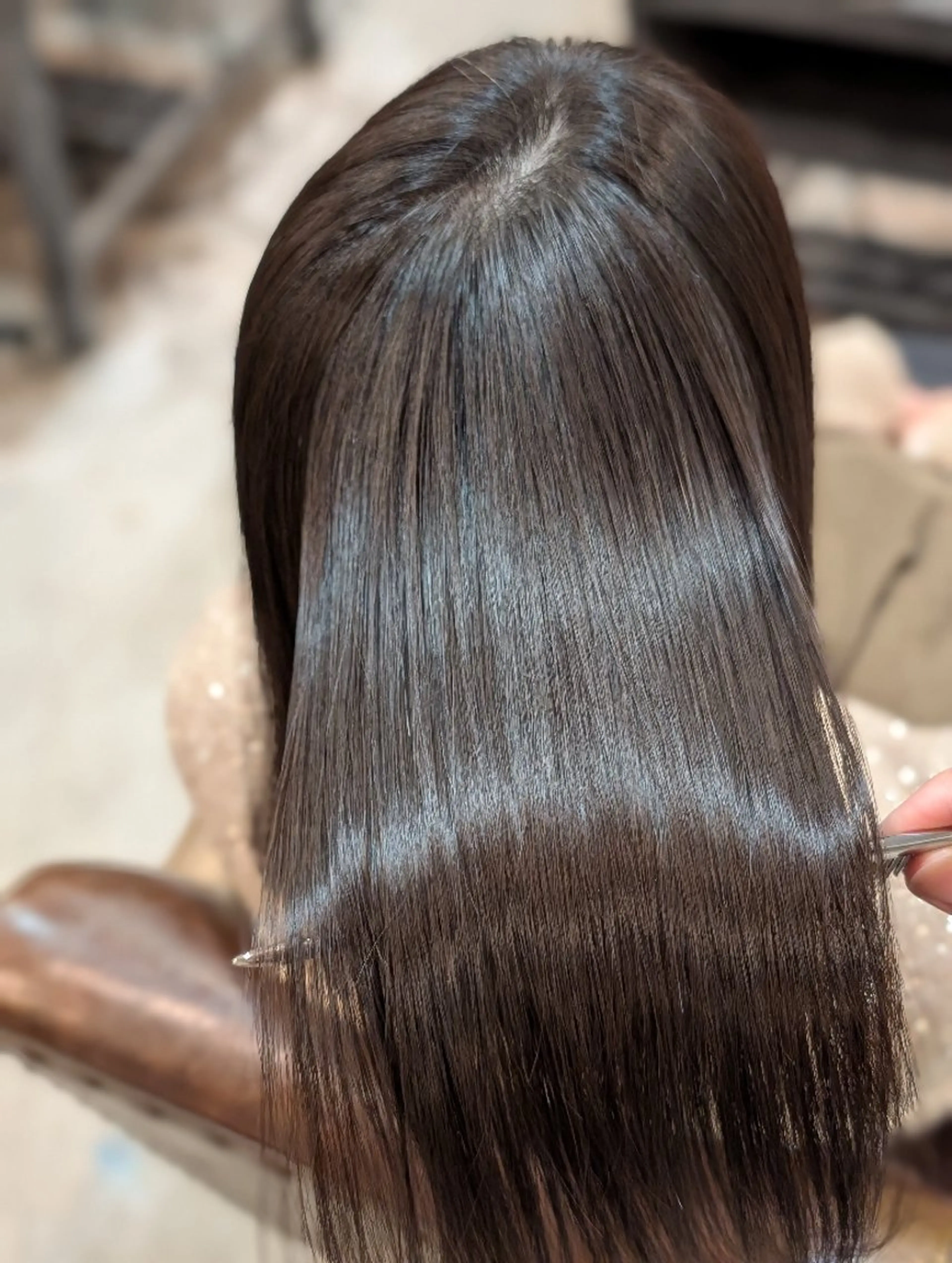 セミロング 縮毛矯正 美髪矯正/縮毛矯正/ 髪質改善/店長 山下のヘアスタイル
