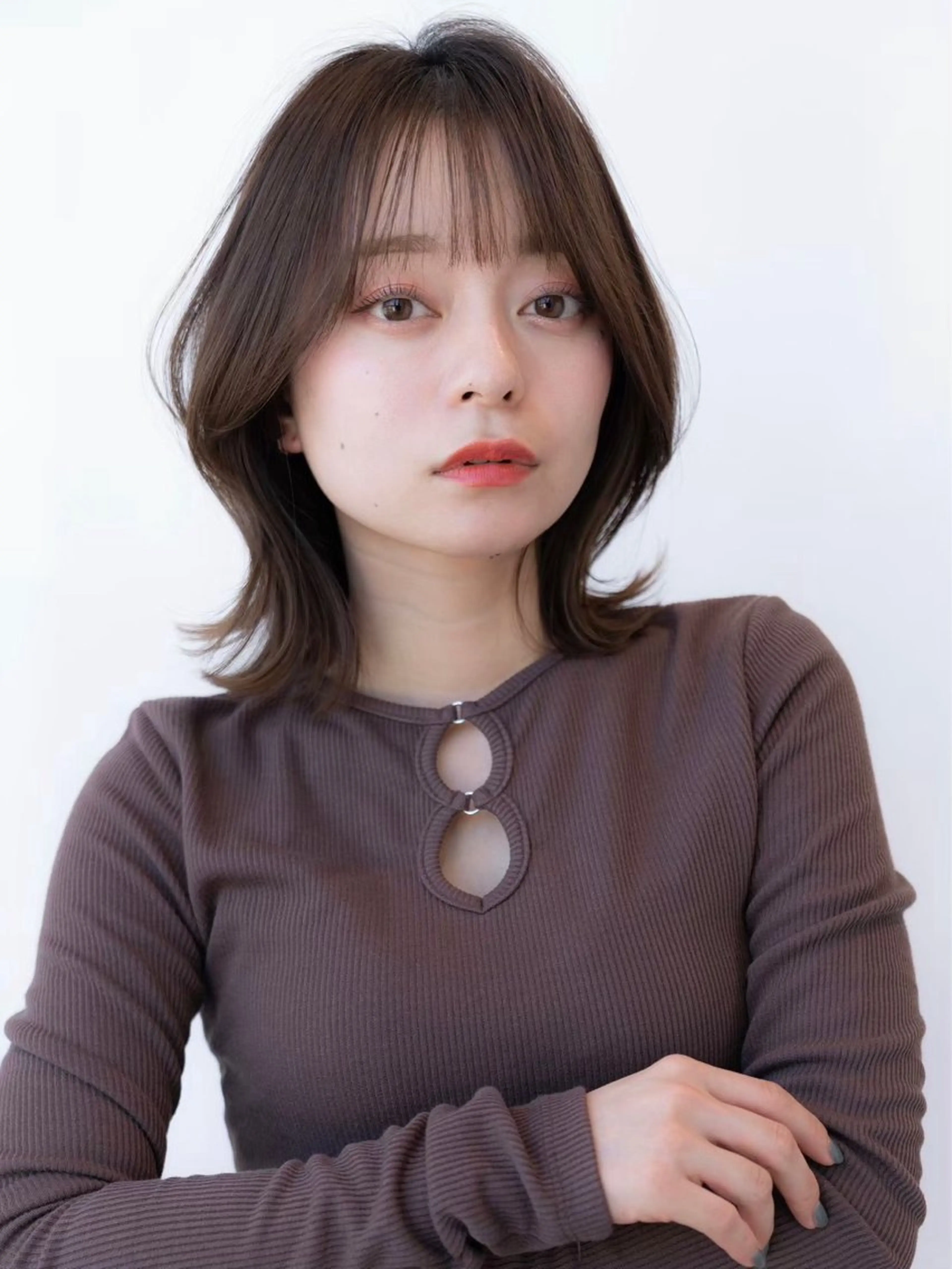 ショート カラー アッシュ ボブ 渋谷/レイヤーボブ・ 韓国ボブ特化/楓のヘアスタイル