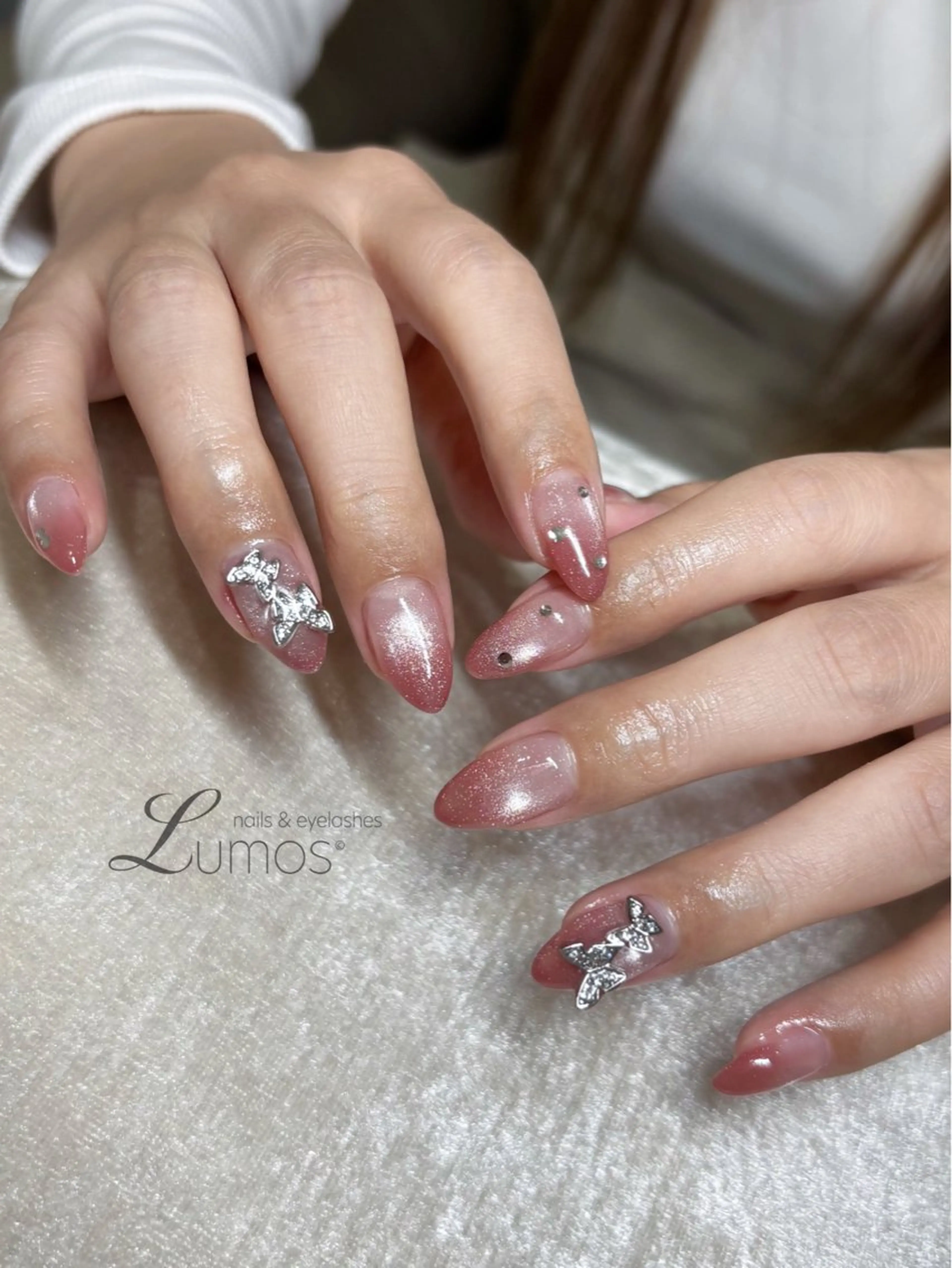 ネイル グラデーション マグネットネイル Lumos  nails&eyelashes 桜川所属・Lumos Rikaのネイルデザイン