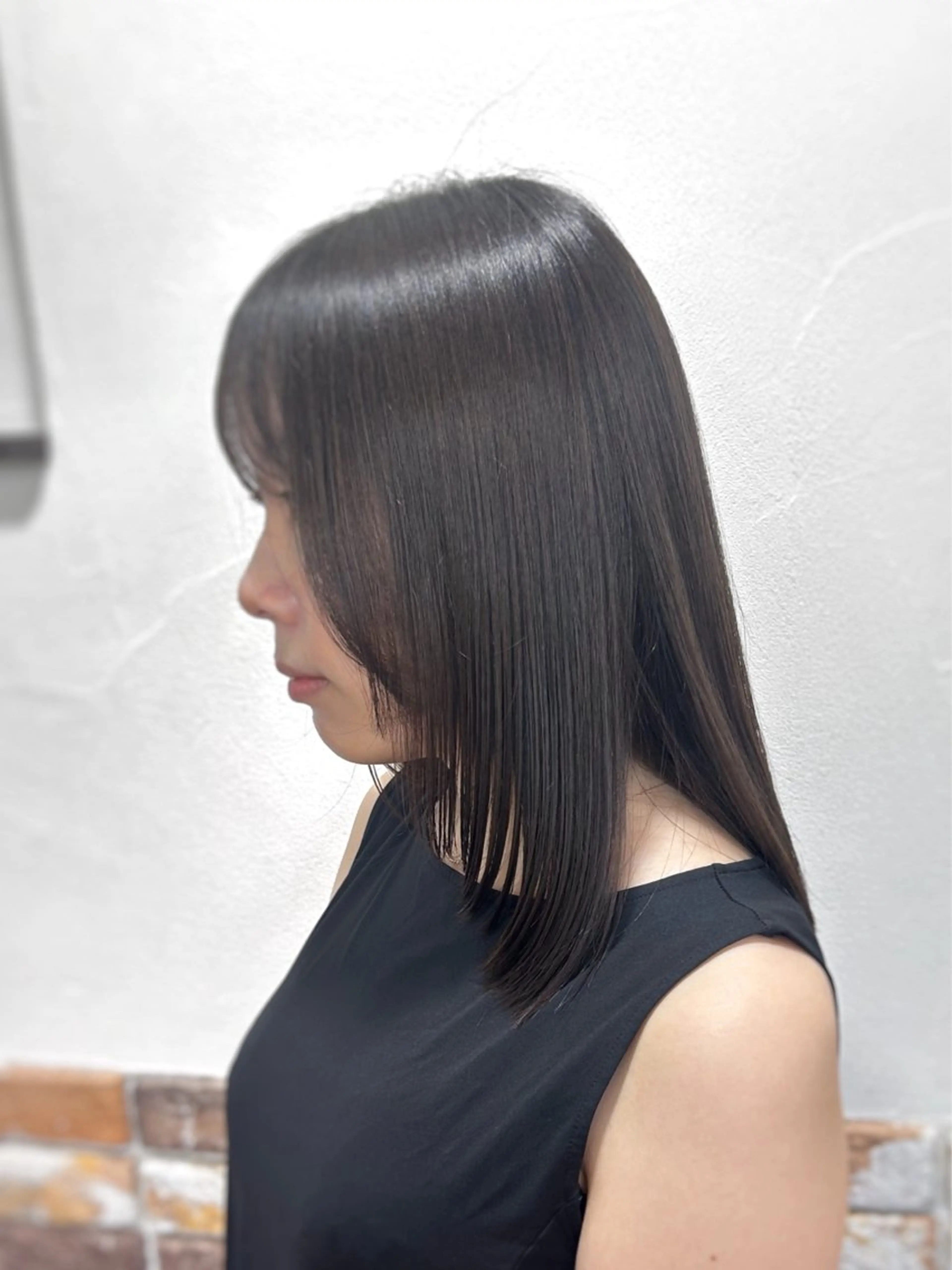 ロング 顔まわりレイヤー 顔周りカット レイヤーカット たきぐち さくらのヘアスタイル