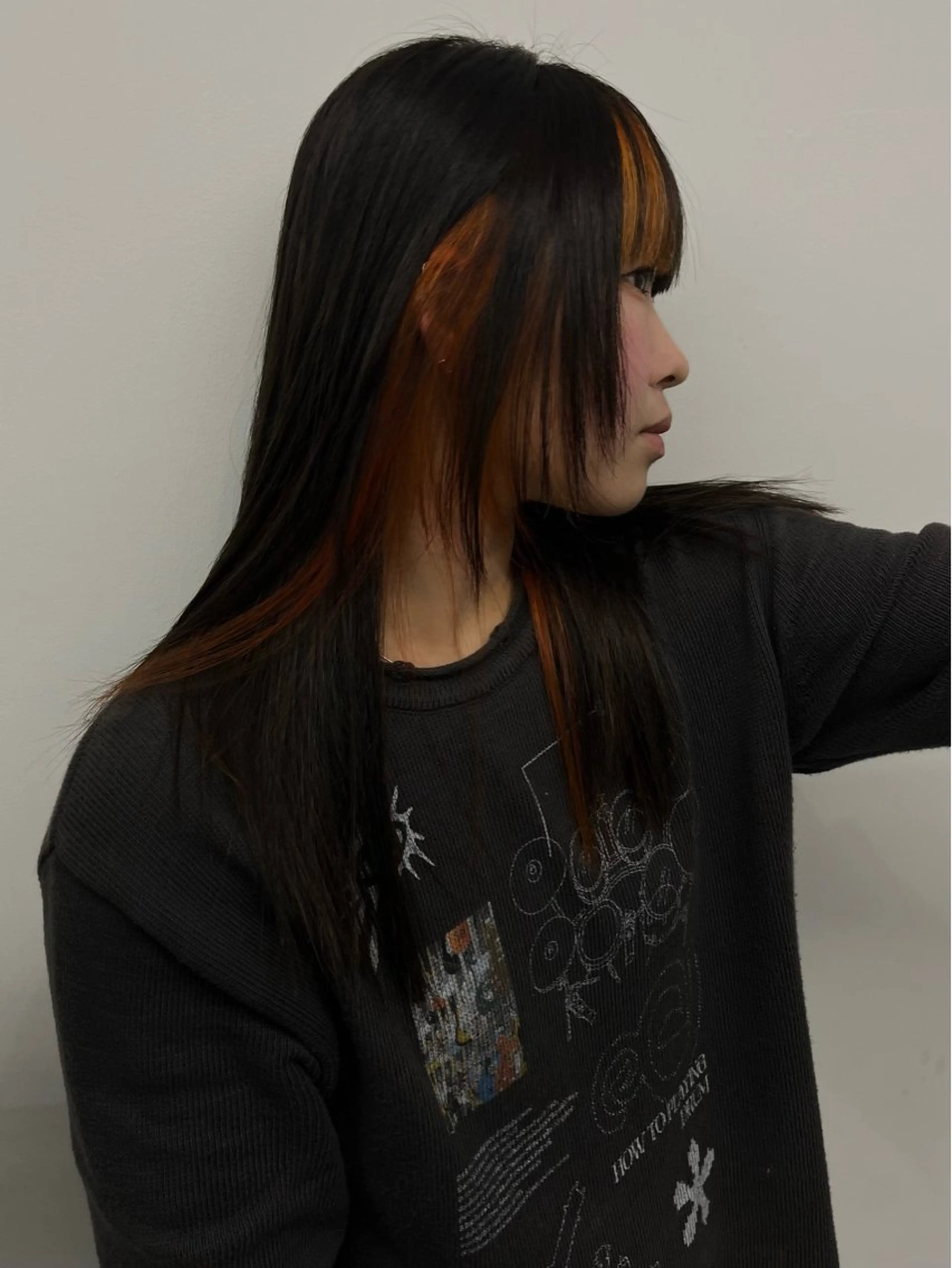 ミディアム カラー yuan tanakaのヘアスタイル