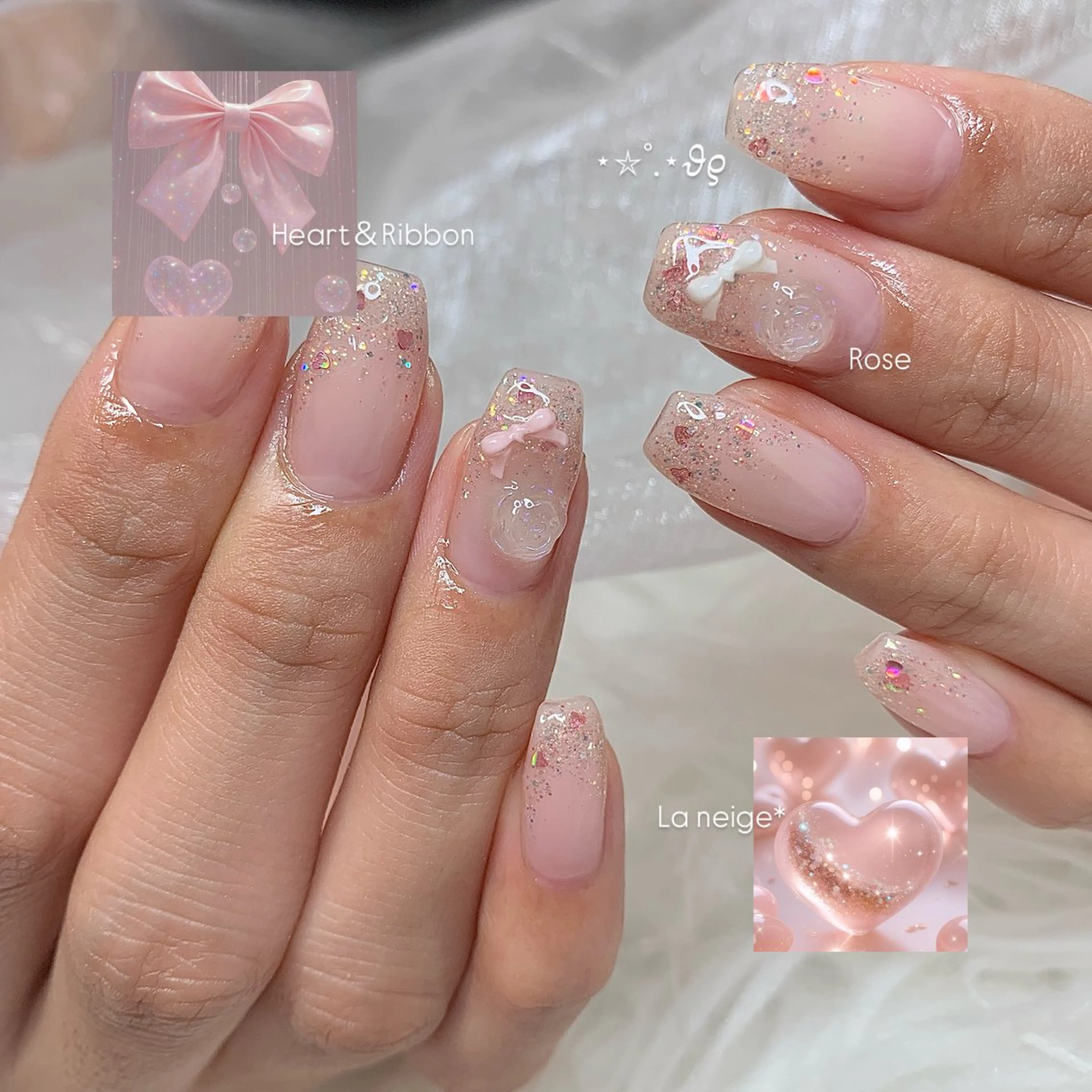 ネイル ハンドネイル La neige* yuki 🥯🍑のネイルデザイン