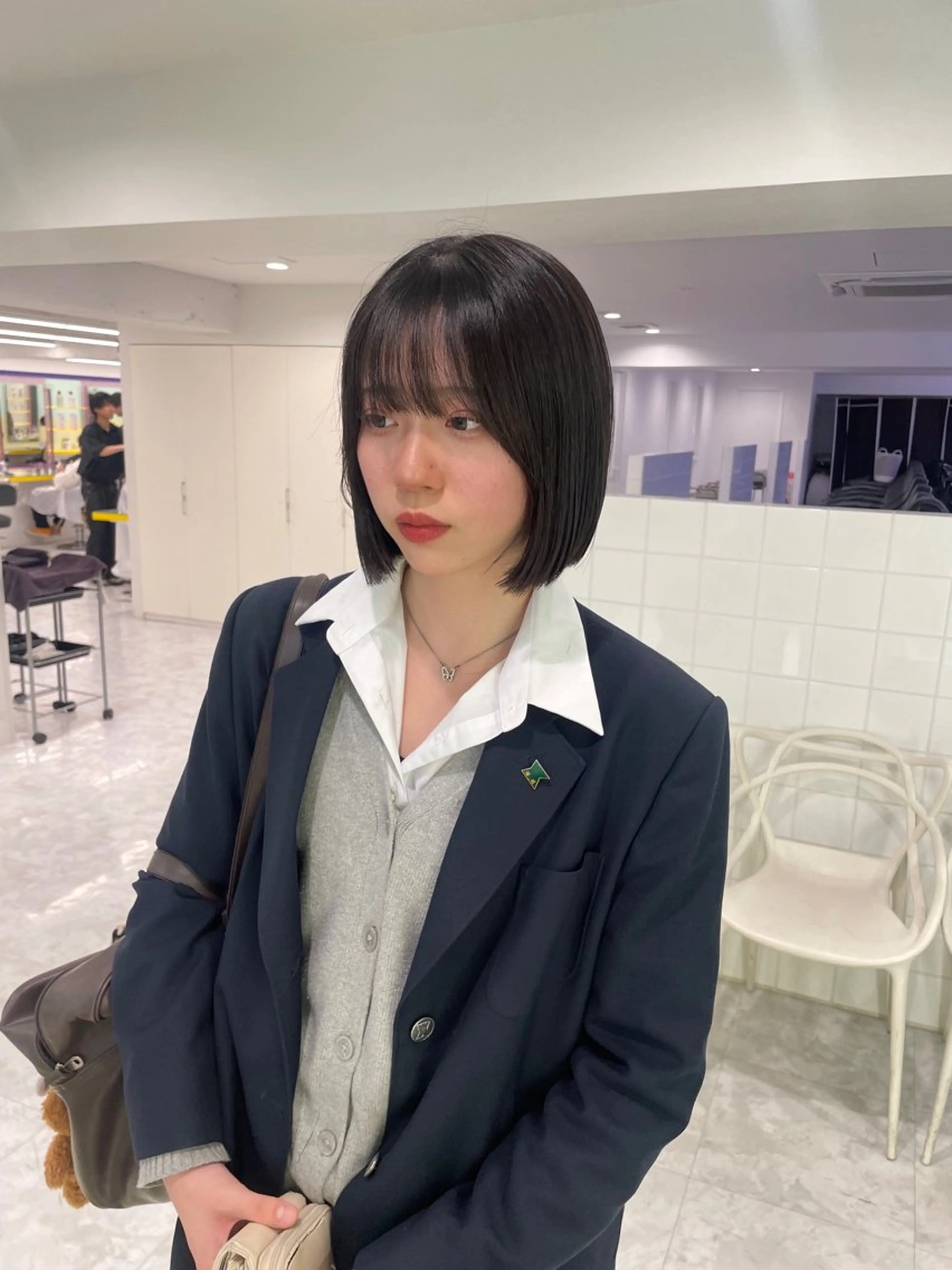 ショート カラー パーマ ヘアアレンジ メンズ ボブ 似合わせカット 透明感カラー・レイヤ ー🎀amika🎀のヘアスタイル